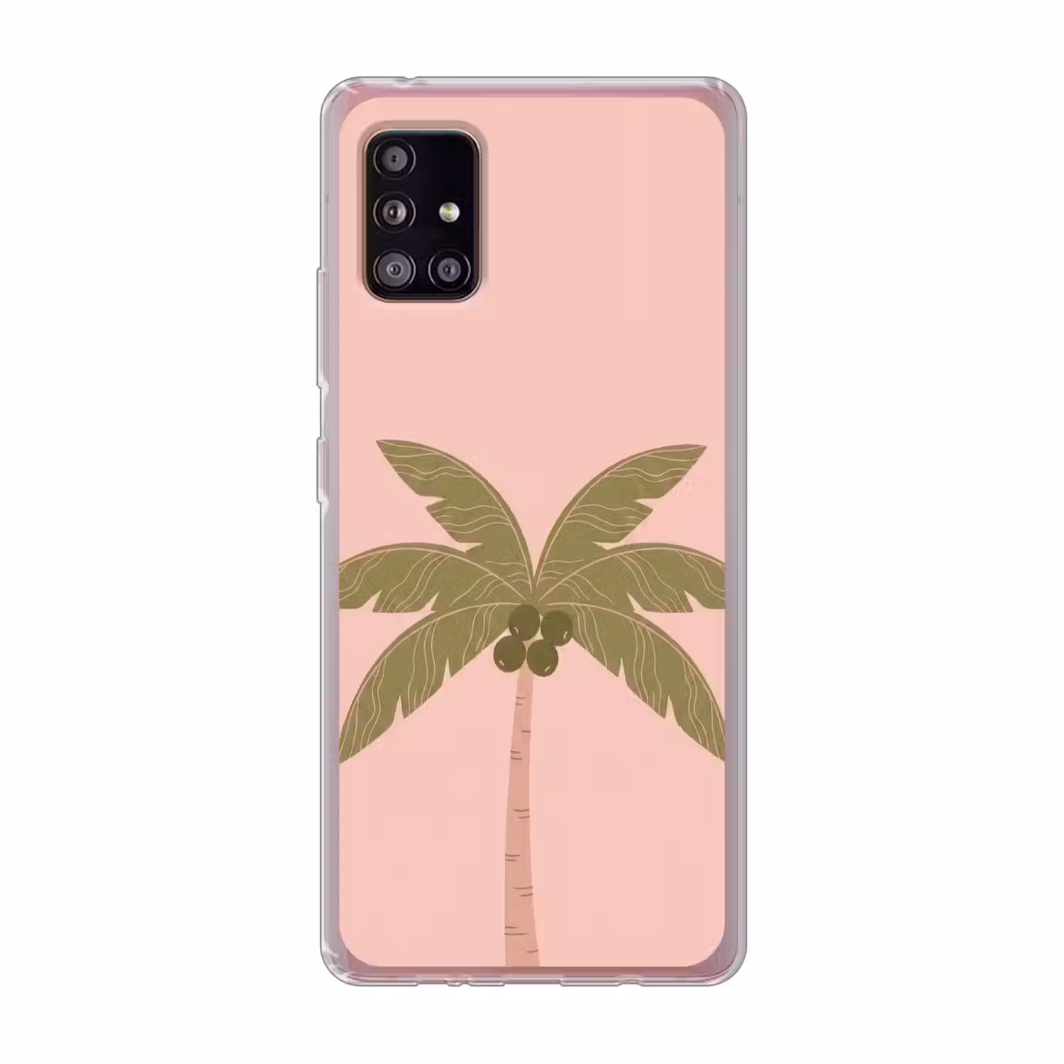 Boom - Palm - Natuur - Illustratie - Roze Telefoonhoesje Samsung Galaxy A51 5G klein -3d