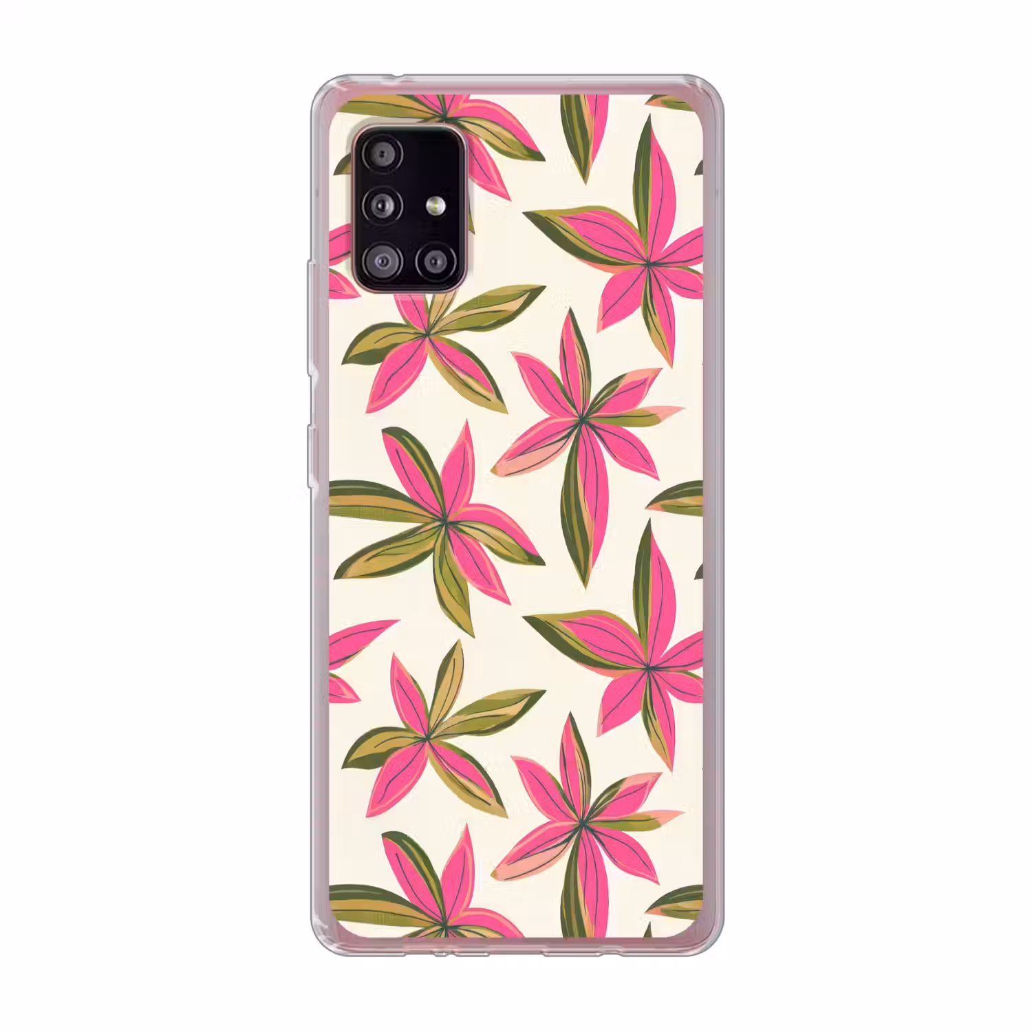 Tropisch - Bloem - Roze Telefoonhoesje Samsung Galaxy A51 5G klein 373 -3d
