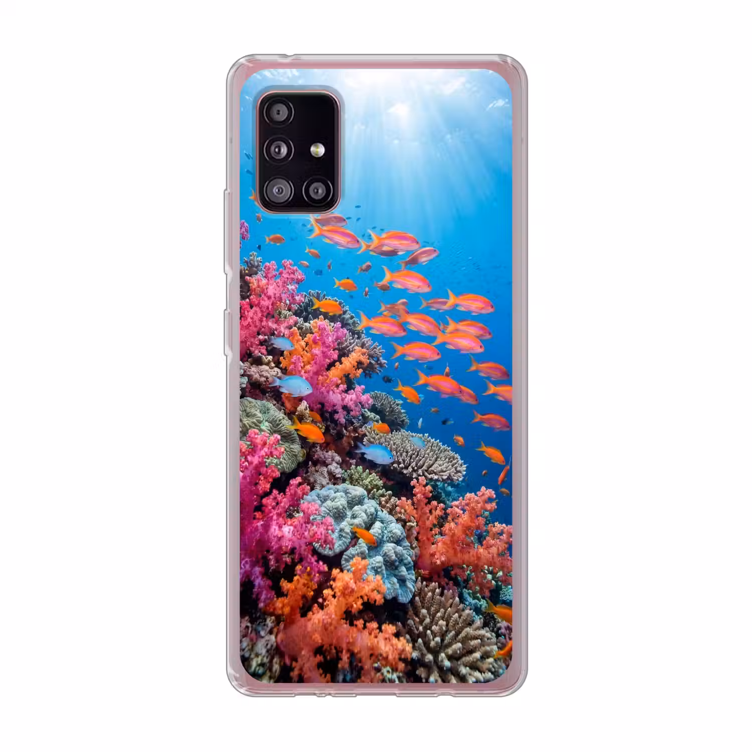 Onderwater - Koraalrif - Vissen - Oceaan - Natuur Telefoonhoesje Samsung Galaxy A51 5G klein -3d