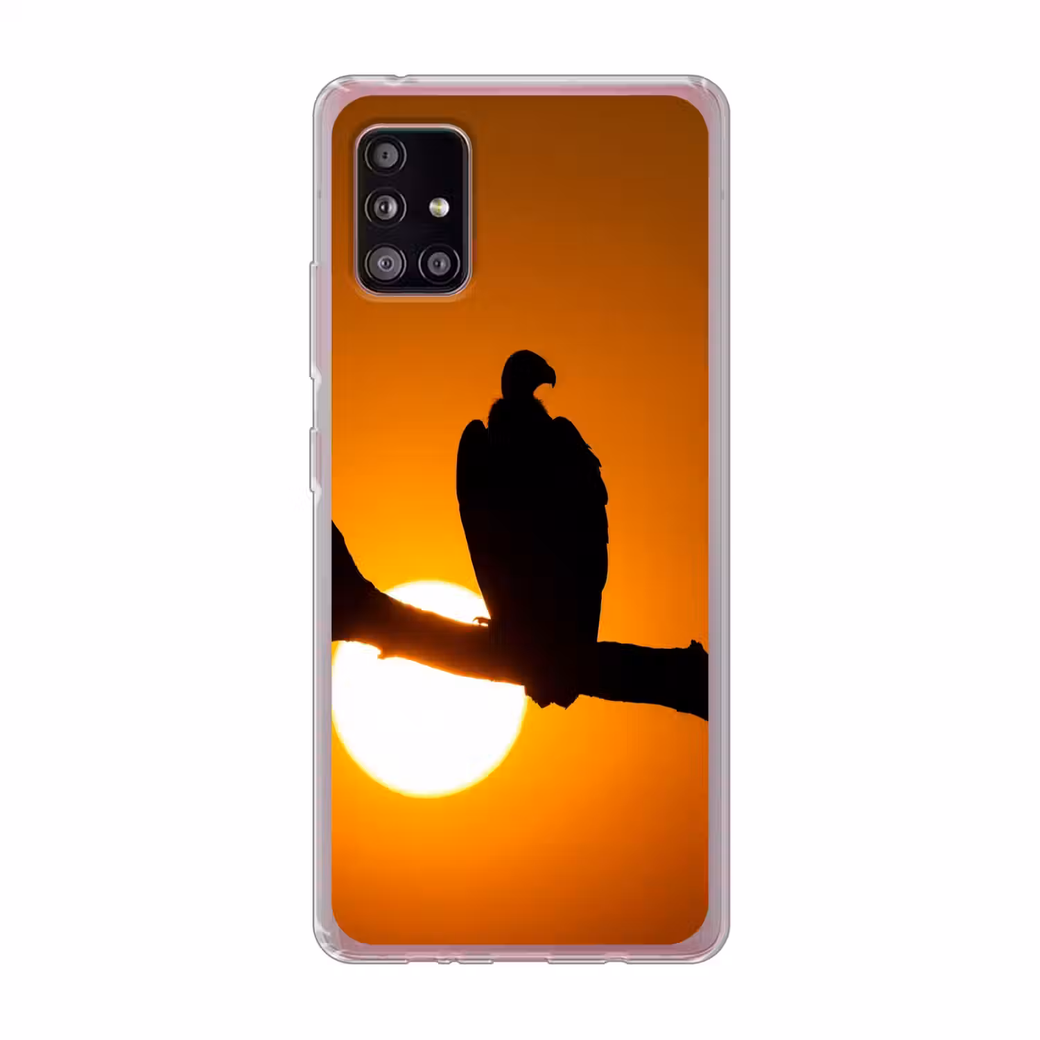 Gier - Tak - Zon - Oranje Telefoonhoesje Samsung Galaxy A51 5G klein -3d