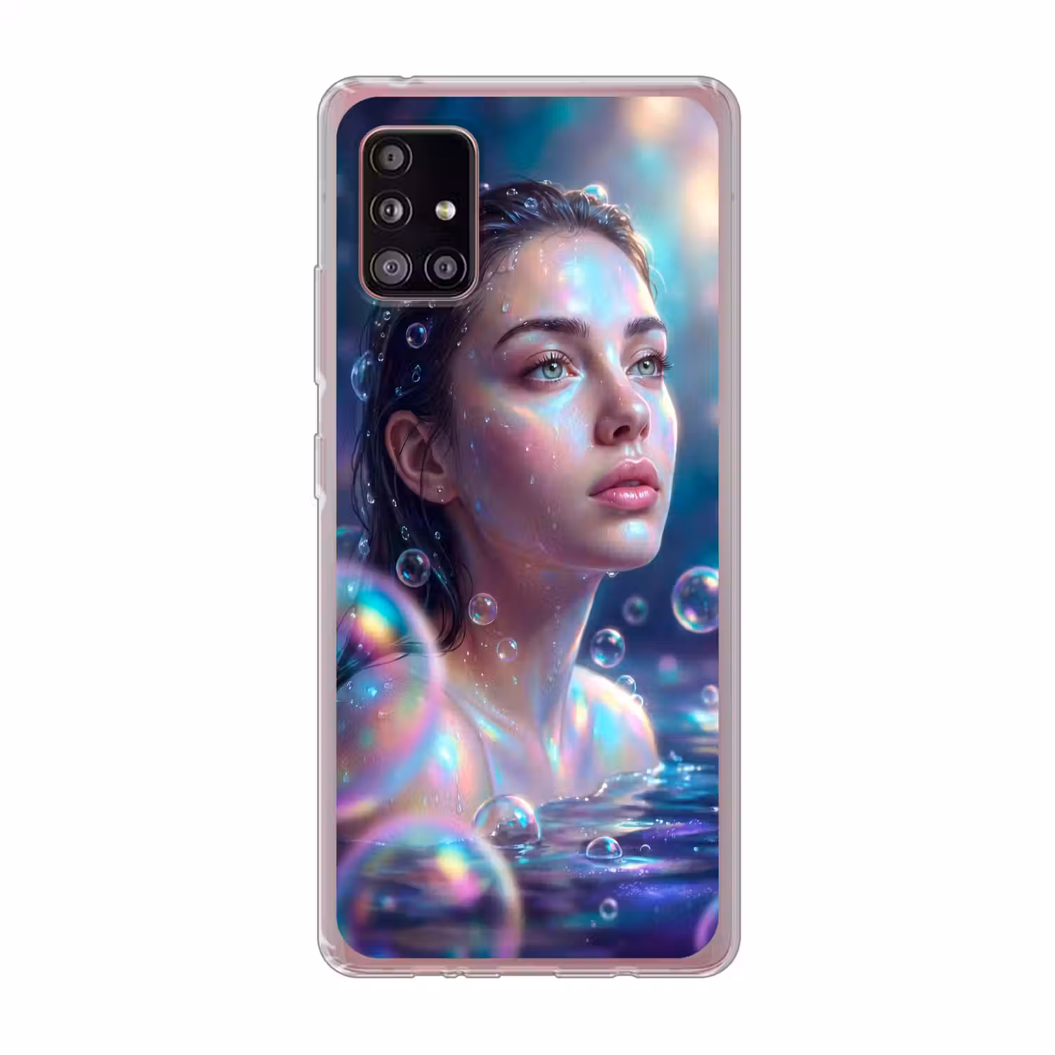 Vrouw - Water - Portret - Kleurrijk - Modern Telefoonhoesje Samsung Galaxy A51 5G klein -3d