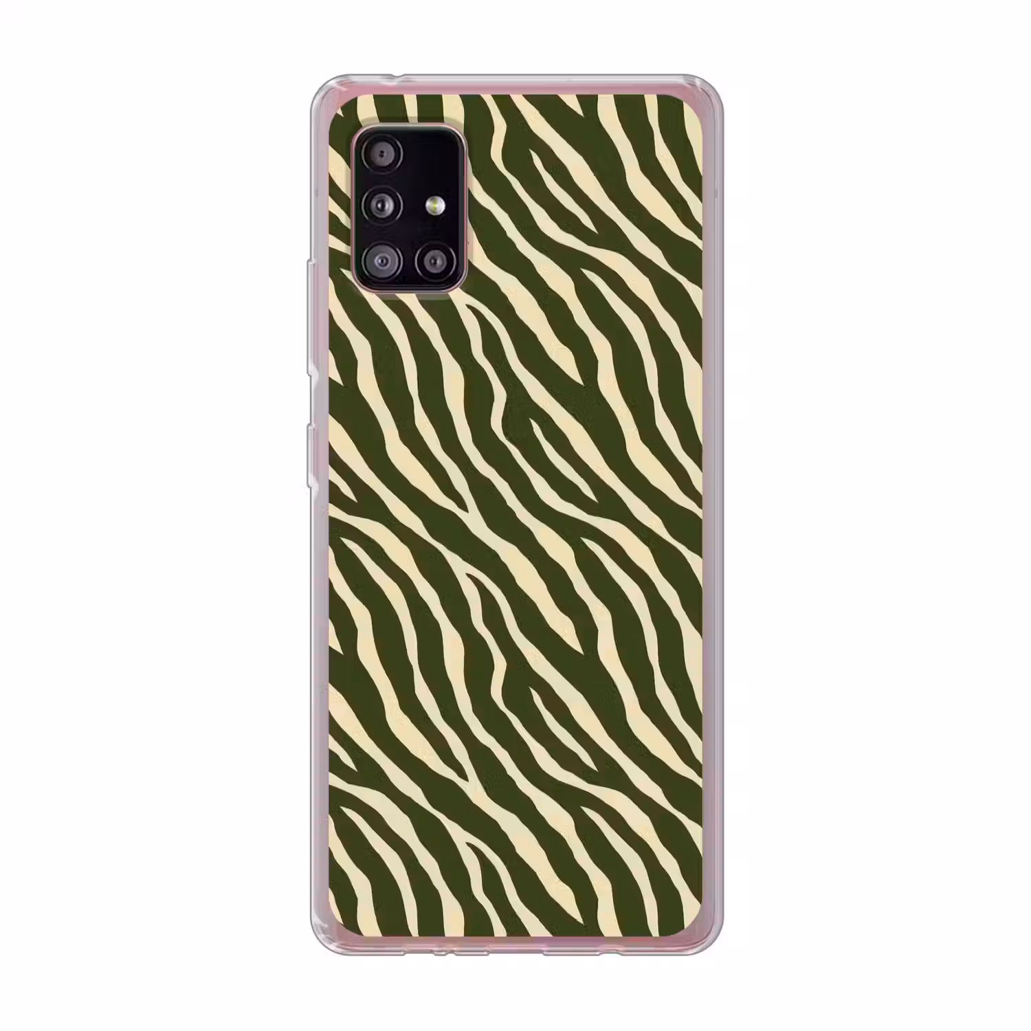 Zebra - Patroon - Groen Telefoonhoesje Samsung Galaxy A51 5G klein 373 -3d