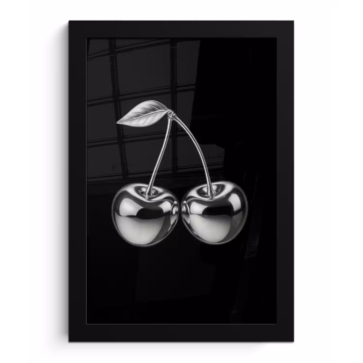 Kers - Luxueus - Metallic fotolijst zwart zonder passe partout klein -3d