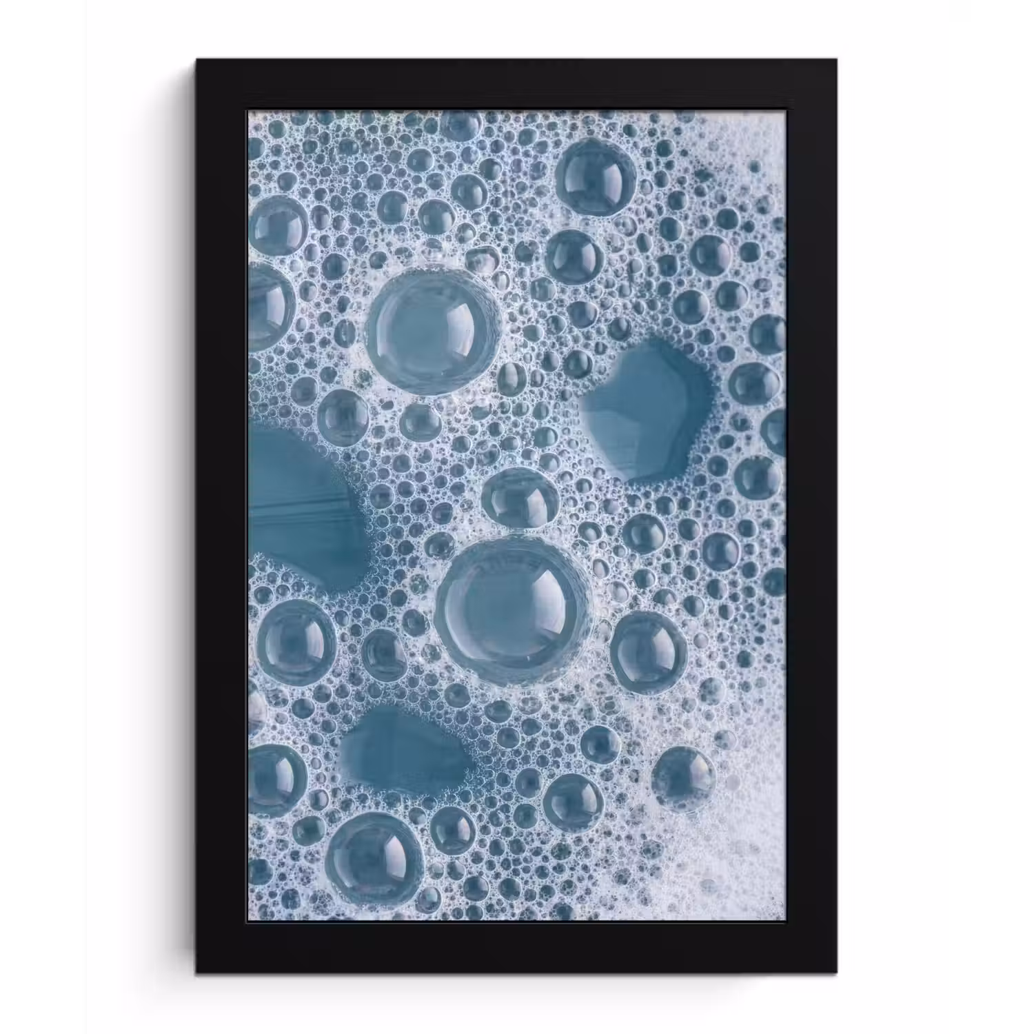 Schuim - Water - Textuur fotolijst zwart zonder passe partout klein -3d