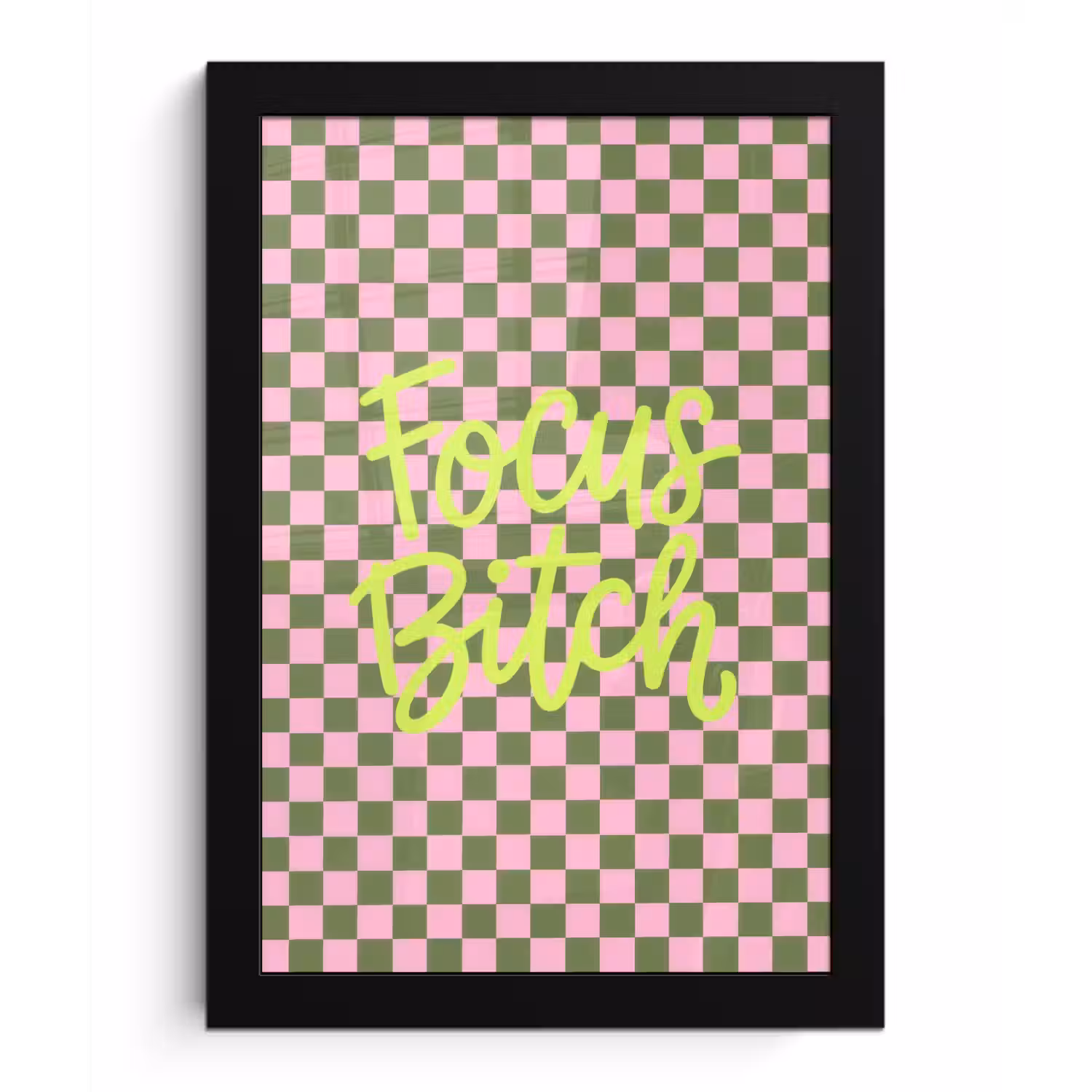 Focus - Vakken - Roze fotolijst zwart zonder passe partout klein -3d
