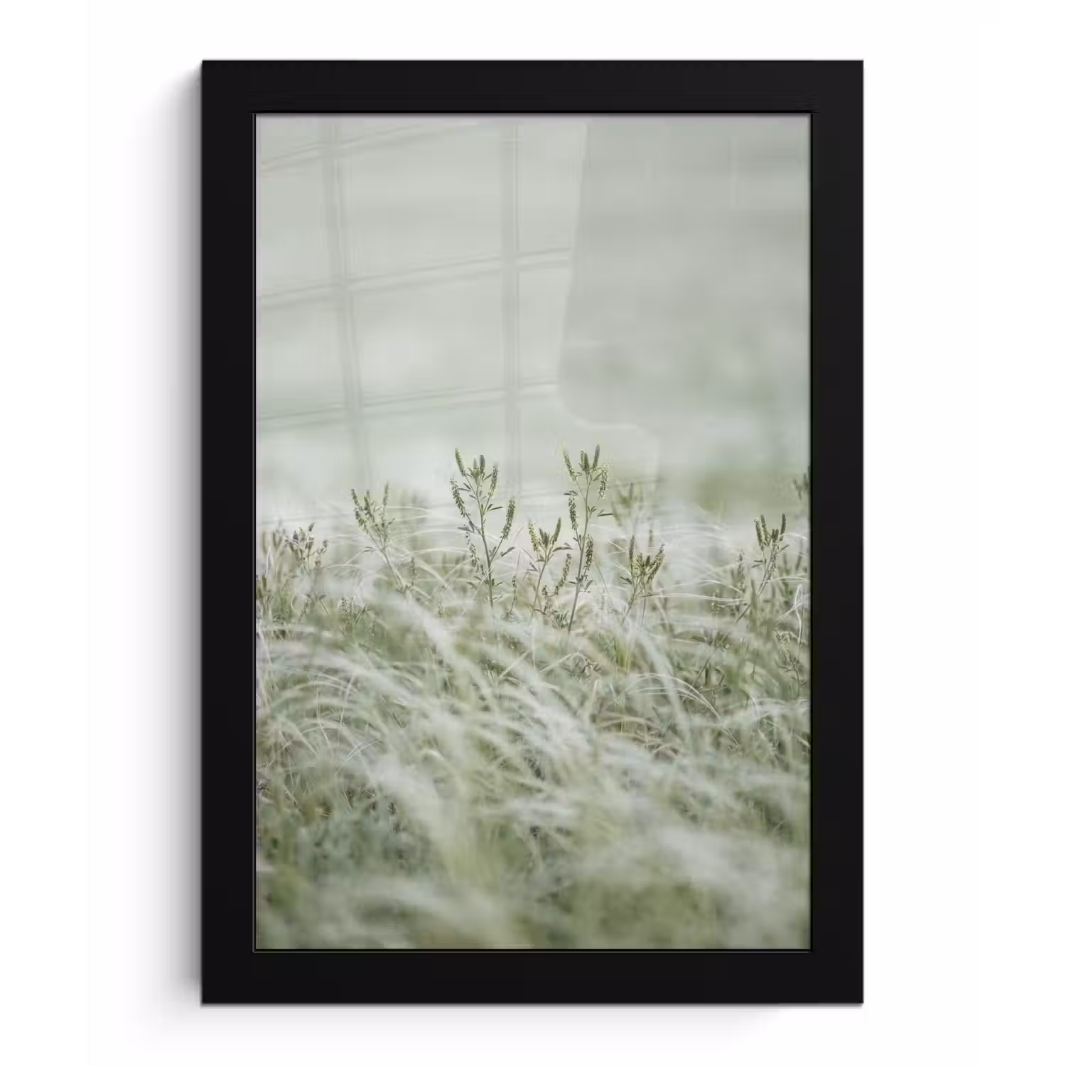 Grassen - Minimalistisch - Groen fotolijst zwart zonder passe partout klein -3d