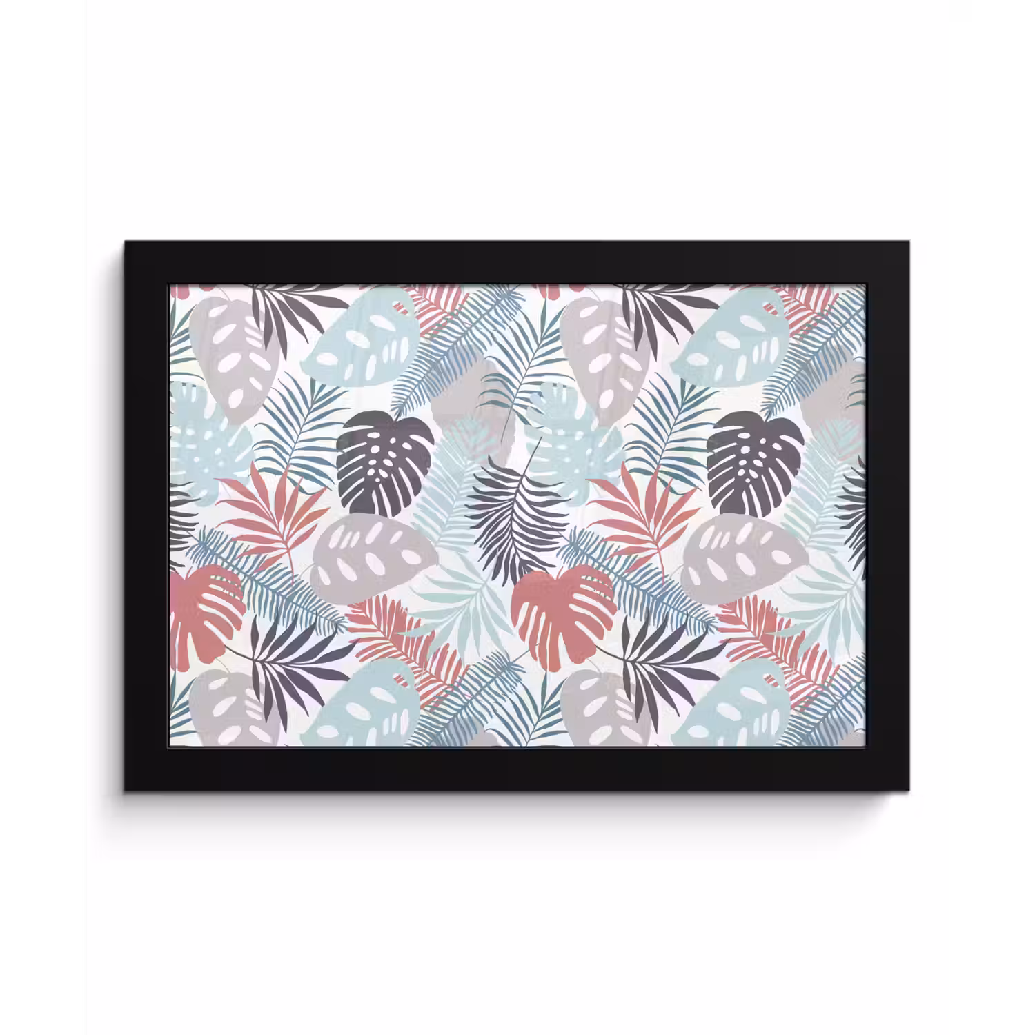 Bladeren - Jungle - Pastel - Tropisch fotolijst zwart zonder passe partout klein -3d