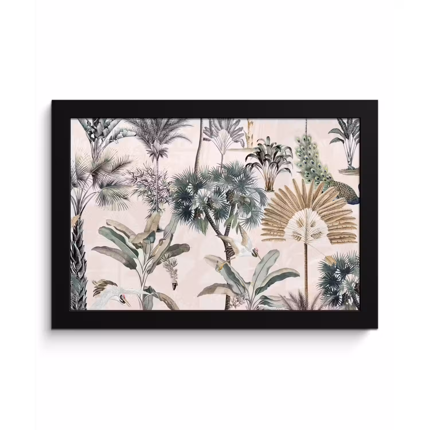 Bladeren - Monstera - Jungle - Tropical fotolijst zwart zonder passe partout klein -3d