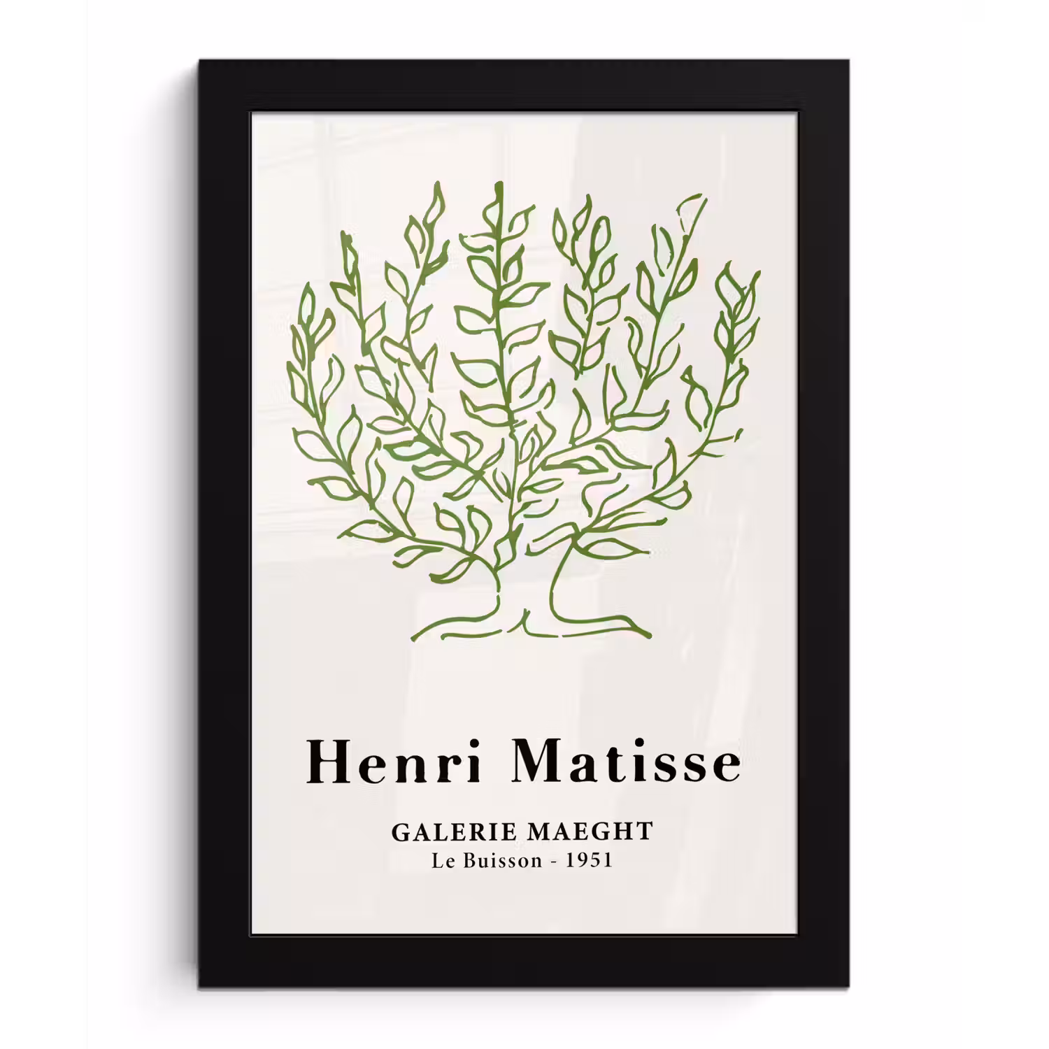 Matisse - Boom - Groen - Natuur - Kunst fotolijst zwart zonder passe partout klein -3d