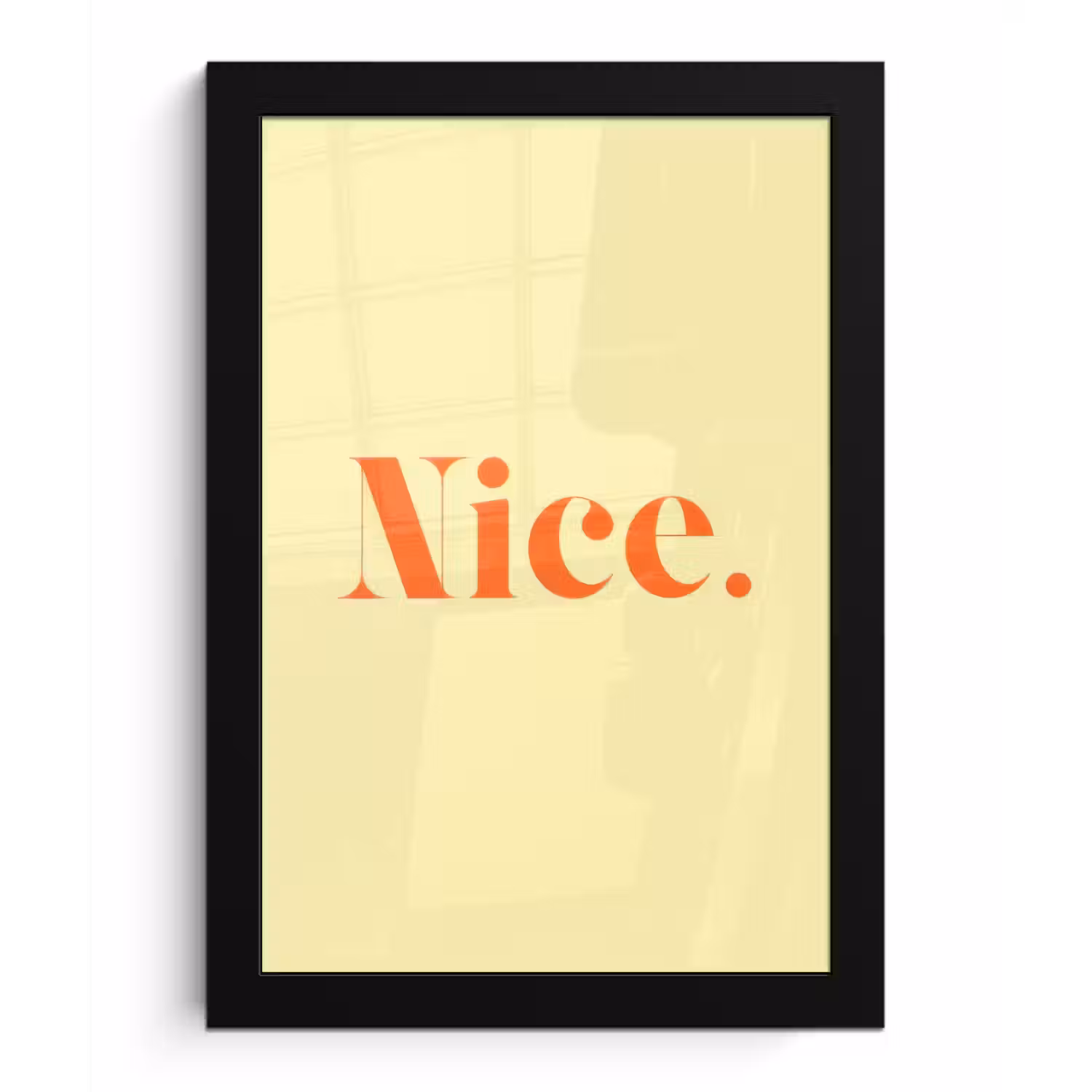 Nice - Oranje - Geel - Minimalistisch fotolijst zwart zonder passe partout klein -3d
