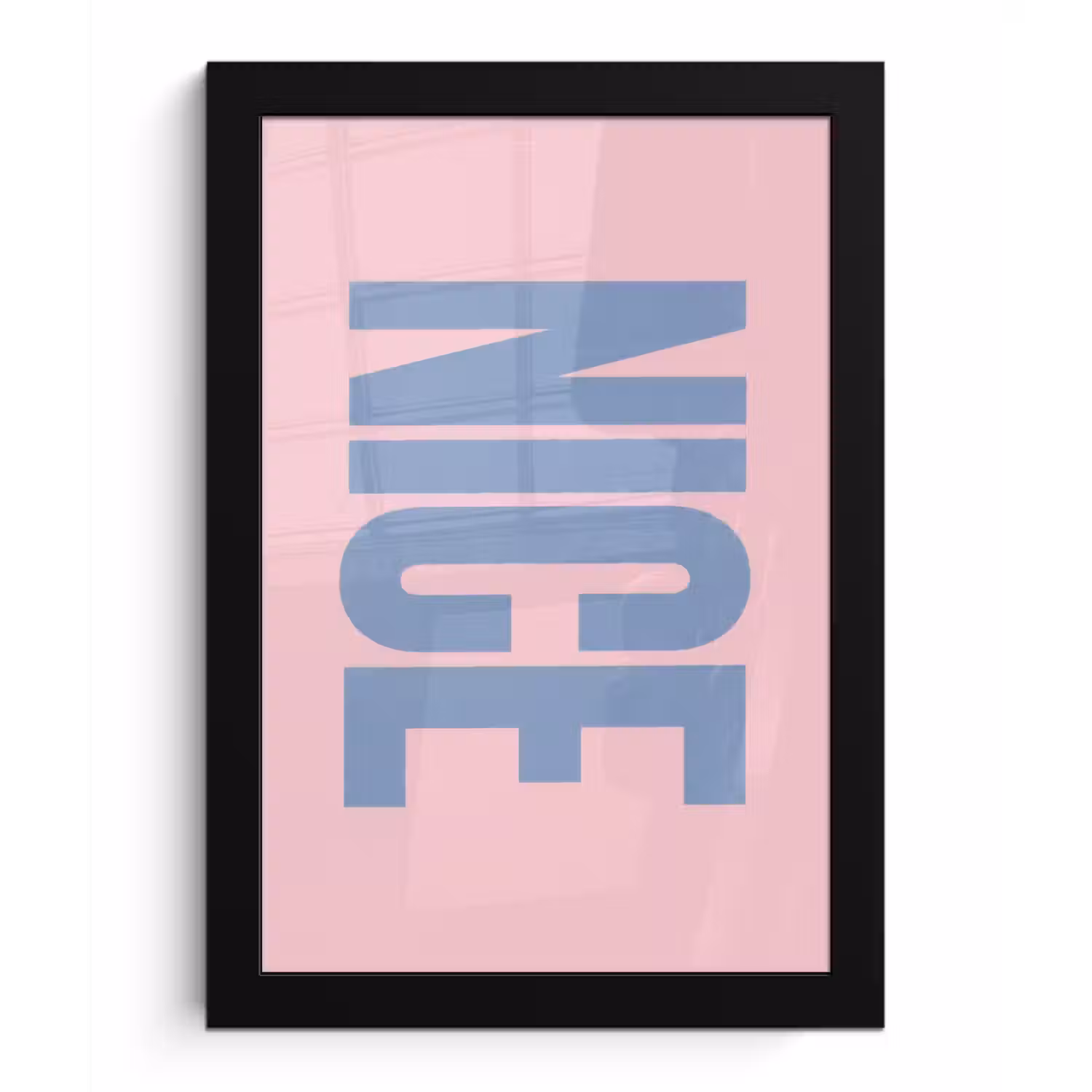 Nice - Paars - Roze fotolijst zwart zonder passe partout klein -3d