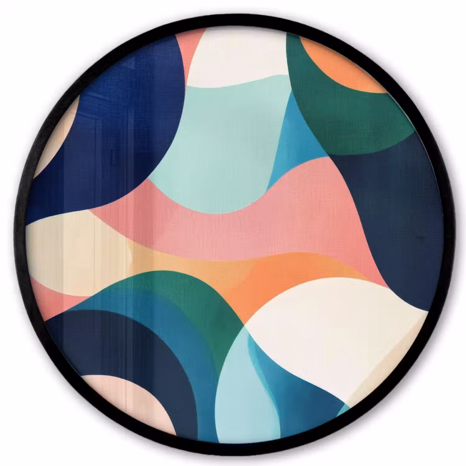Abstract - Blauw - Roze Fotolijst rond zonder passe partout klein -3d