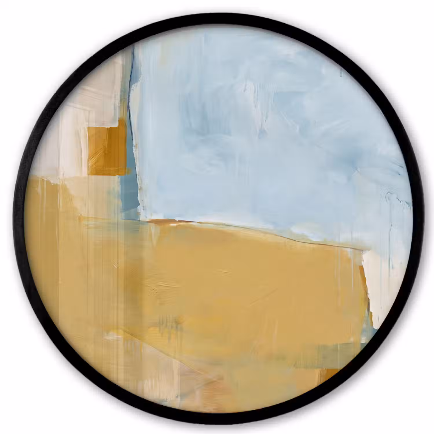 Abstract - Kleuren - Kunst - Modern - Blauw Fotolijst rond zonder passe partout klein -3d