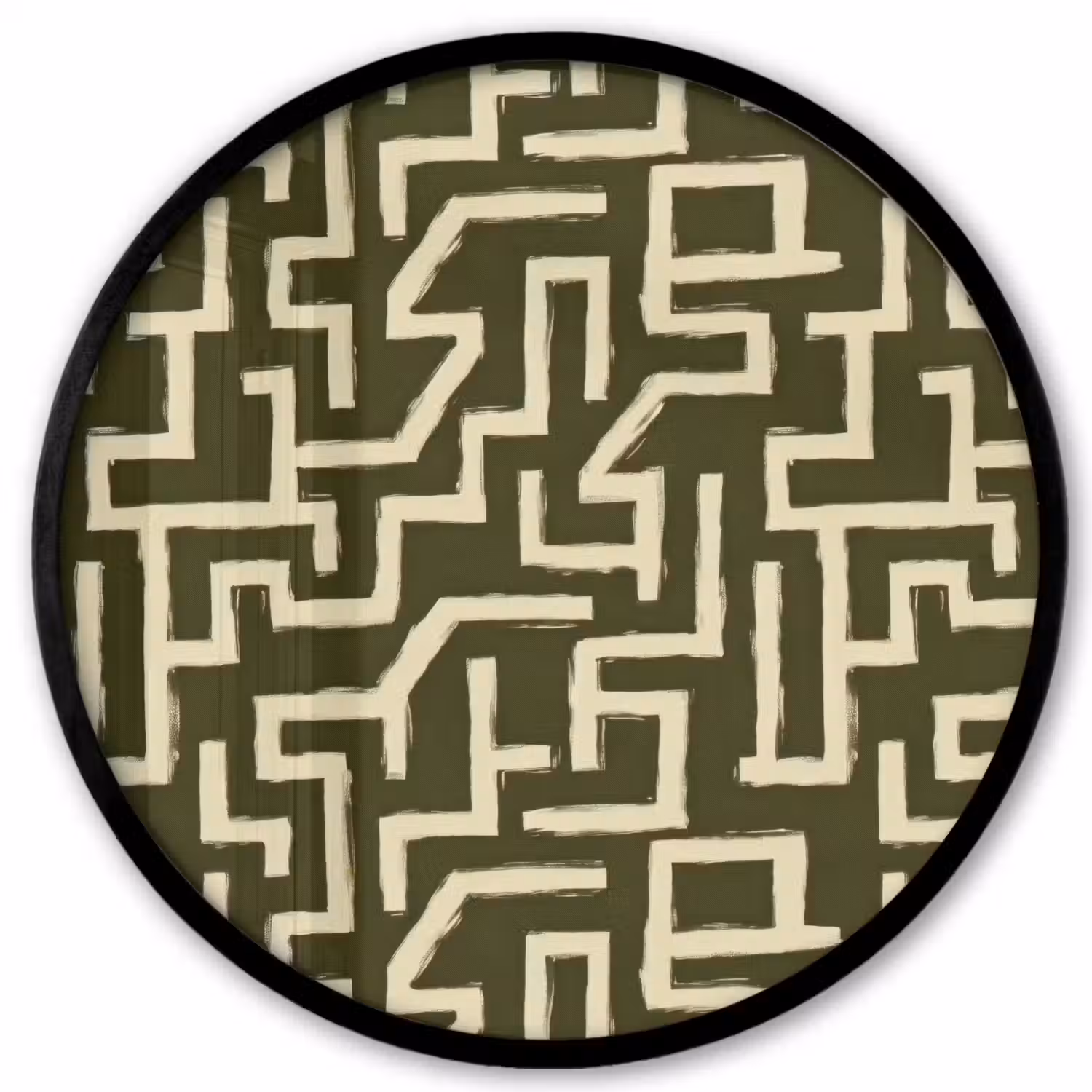 Abstract - Lijnen - Groen Fotolijst rond zonder passe partout klein 856 -3d