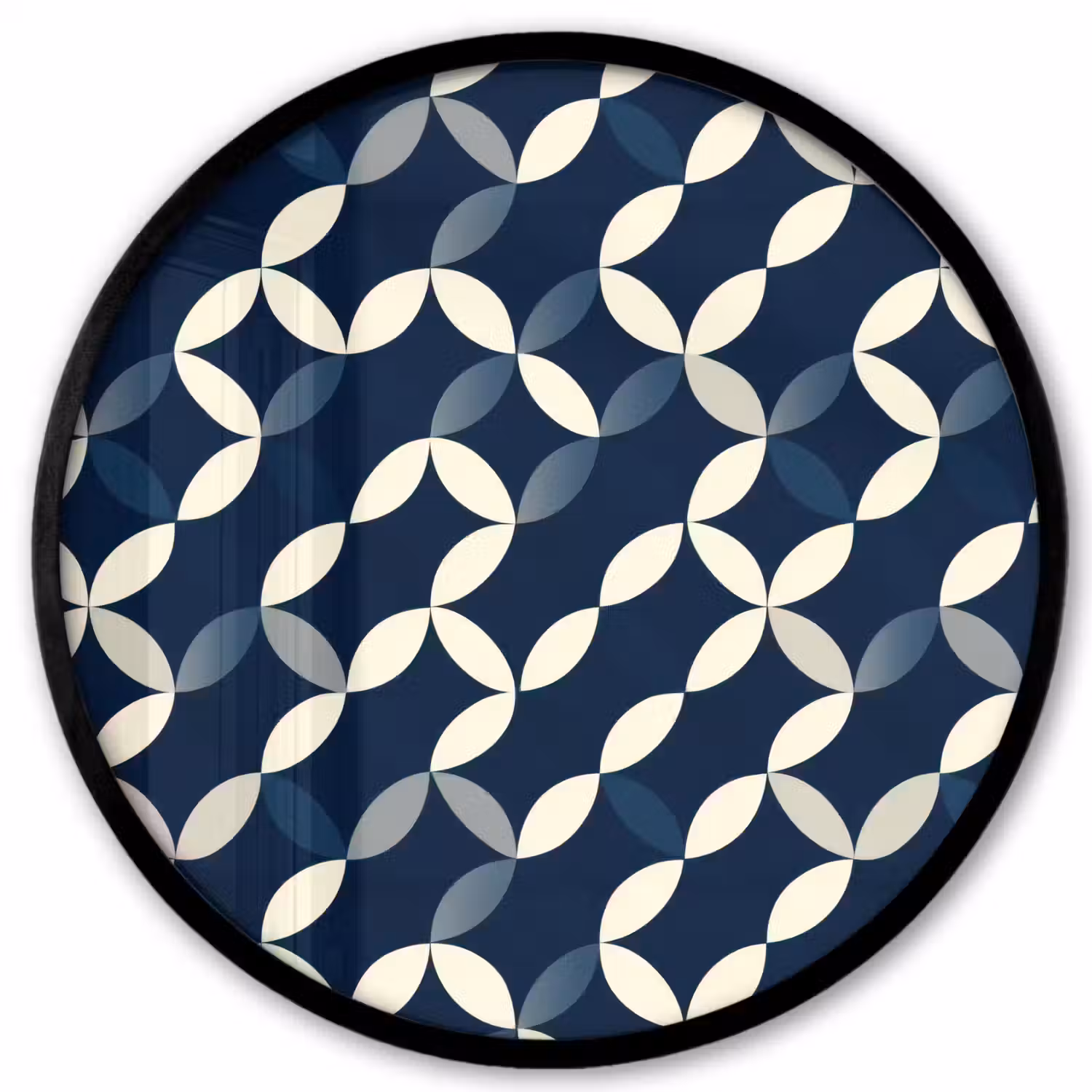 Abstract - Patroon - Blauw Fotolijst rond zonder passe partout klein 856 -3d