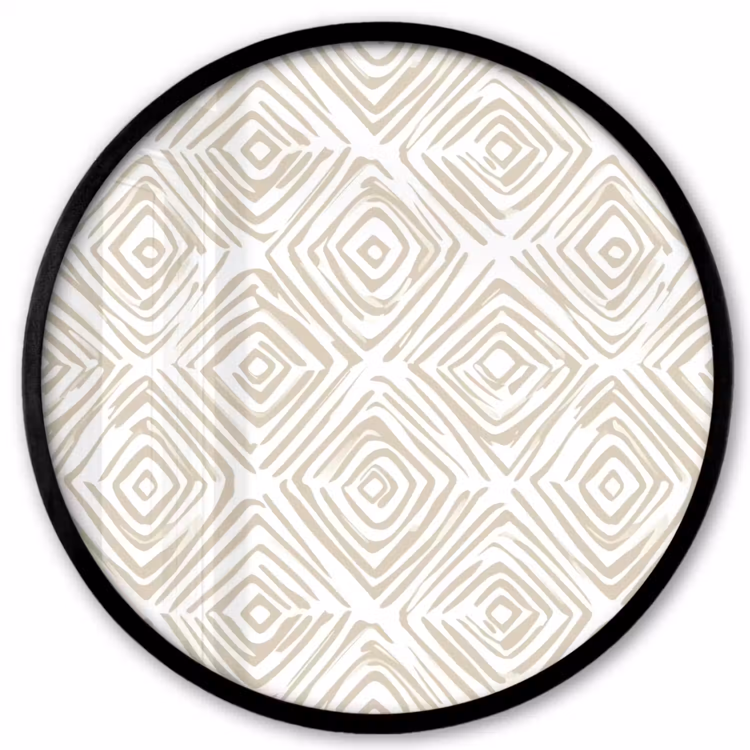 Abstract - Ruit - Beige Fotolijst rond zonder passe partout klein 856 -3d