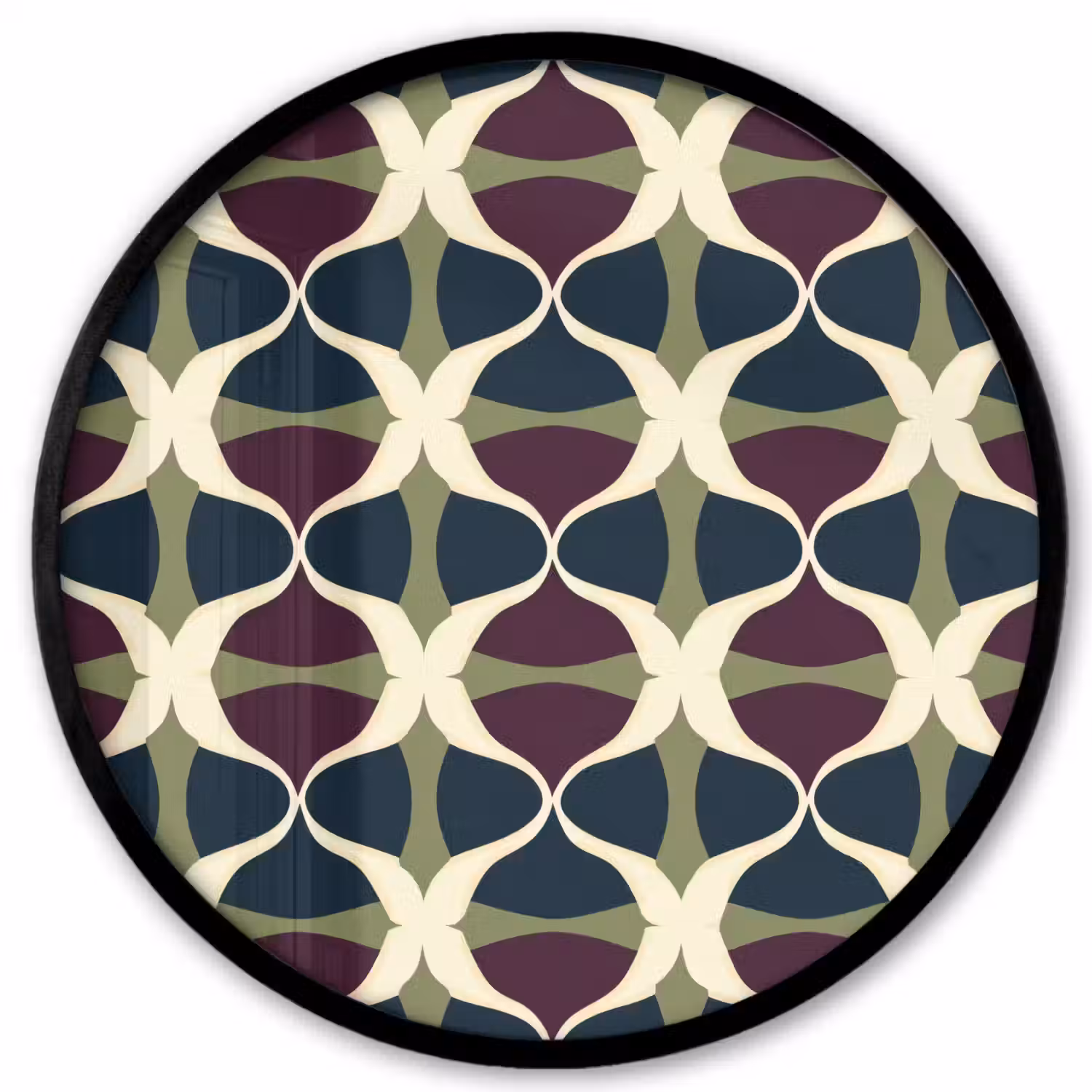 Abstract - Retro - Kleurrijk Fotolijst rond zonder passe partout klein 856 -3d