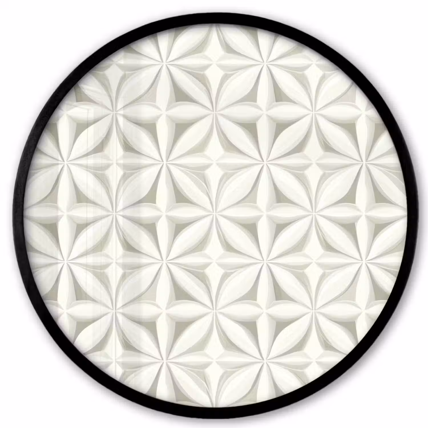 Abstract - Structuur - Grijs - Wit Fotolijst rond zonder passe partout klein 856 -3d