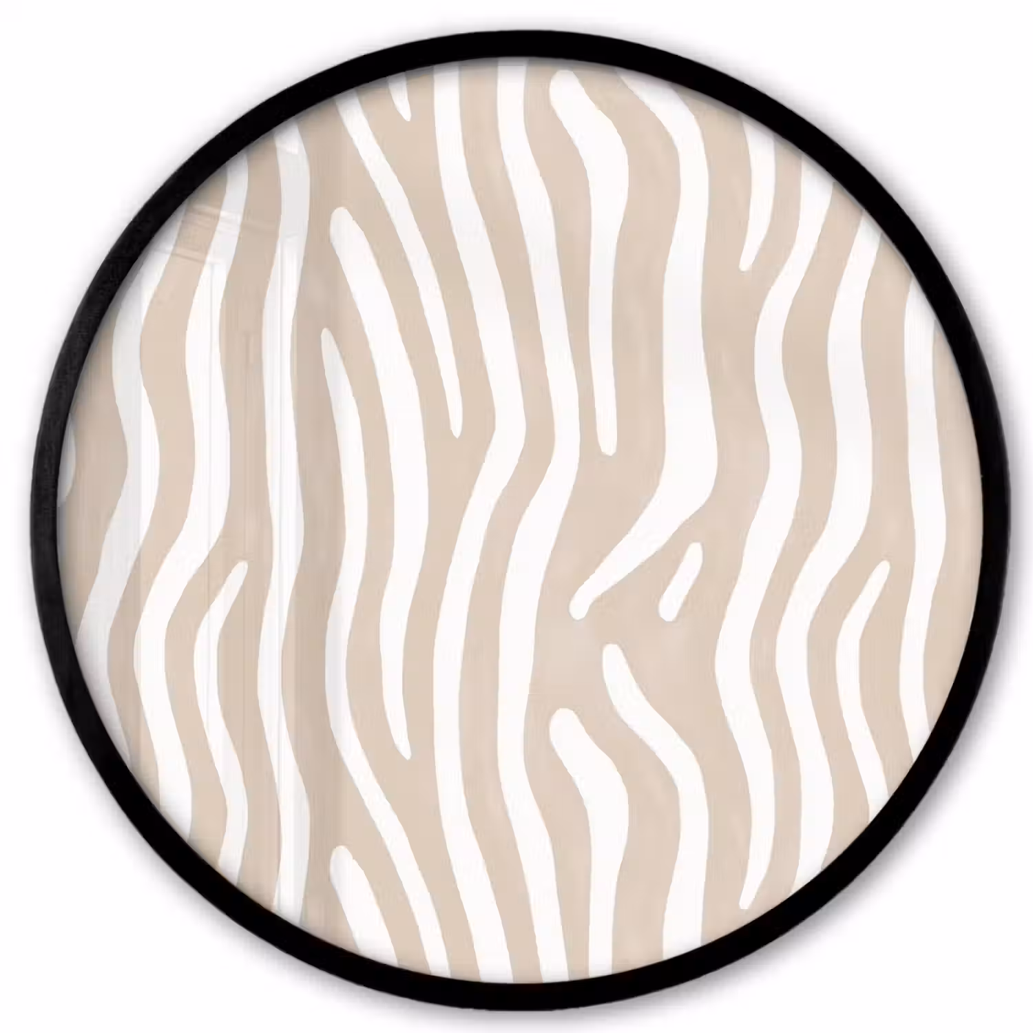 Abstract - Zebra - Beige Fotolijst rond zonder passe partout klein 856 -3d