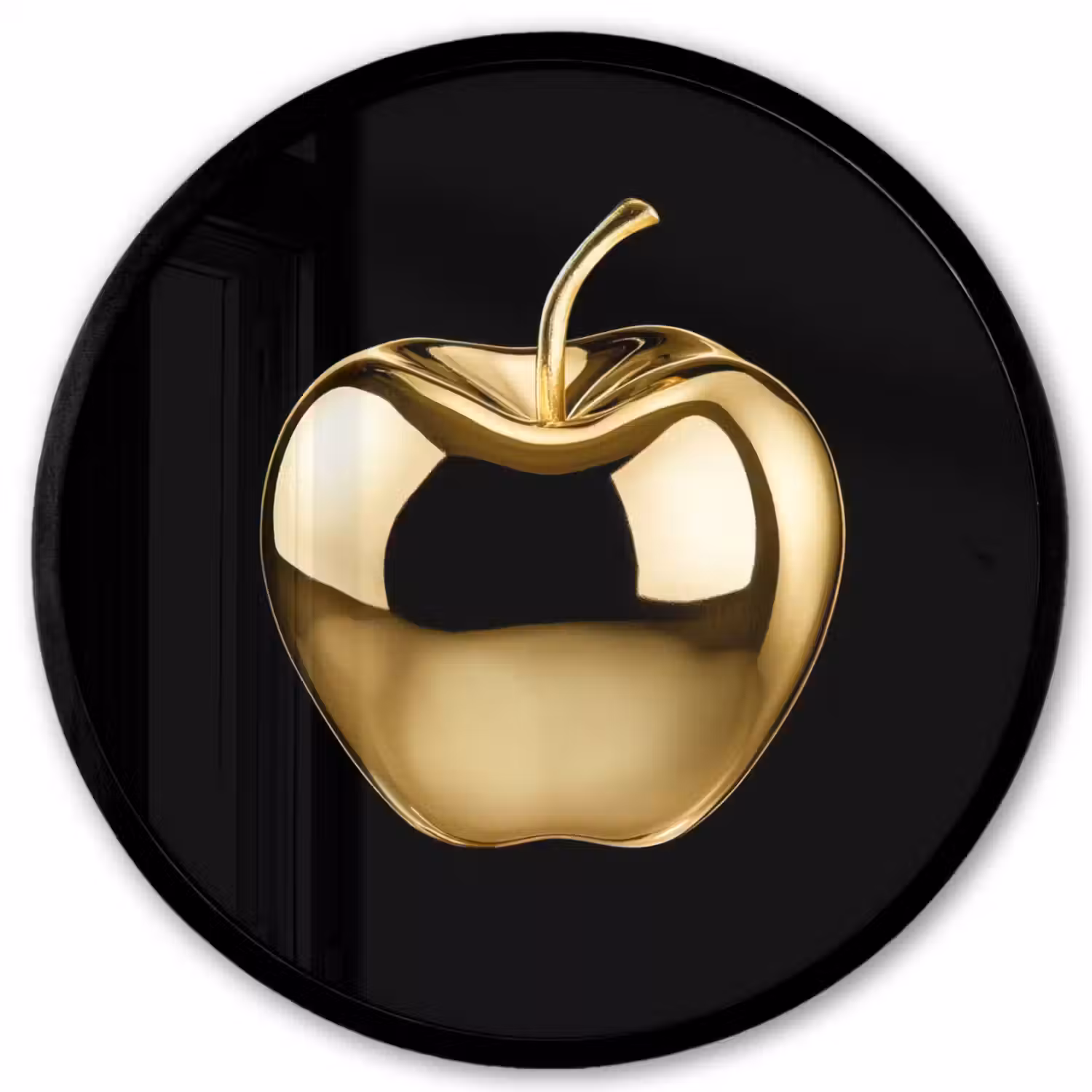 Appel - Goud - Chrome - Zwart Fotolijst rond zonder passe partout klein -3d