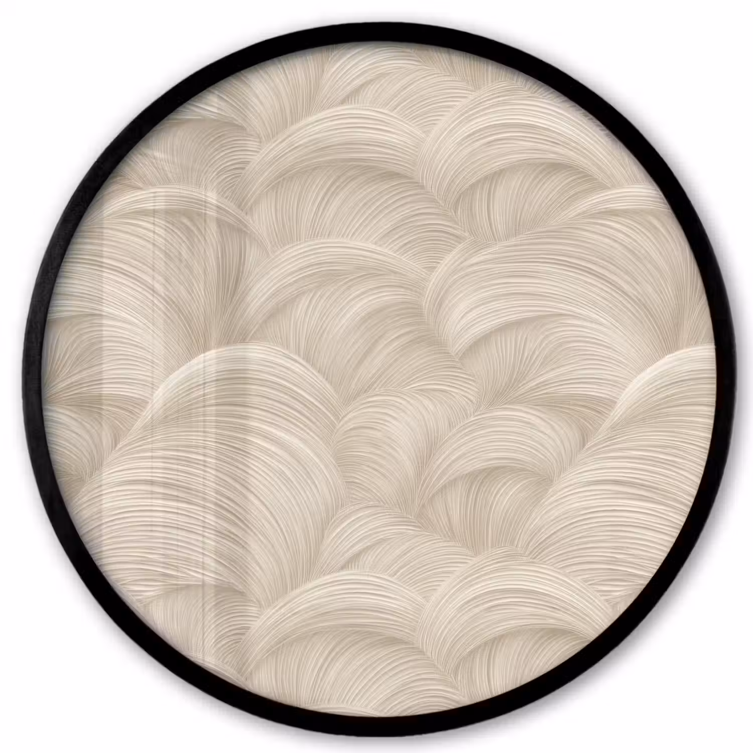 Bogen - Patroon - Beige Fotolijst rond zonder passe partout klein 856 -3d