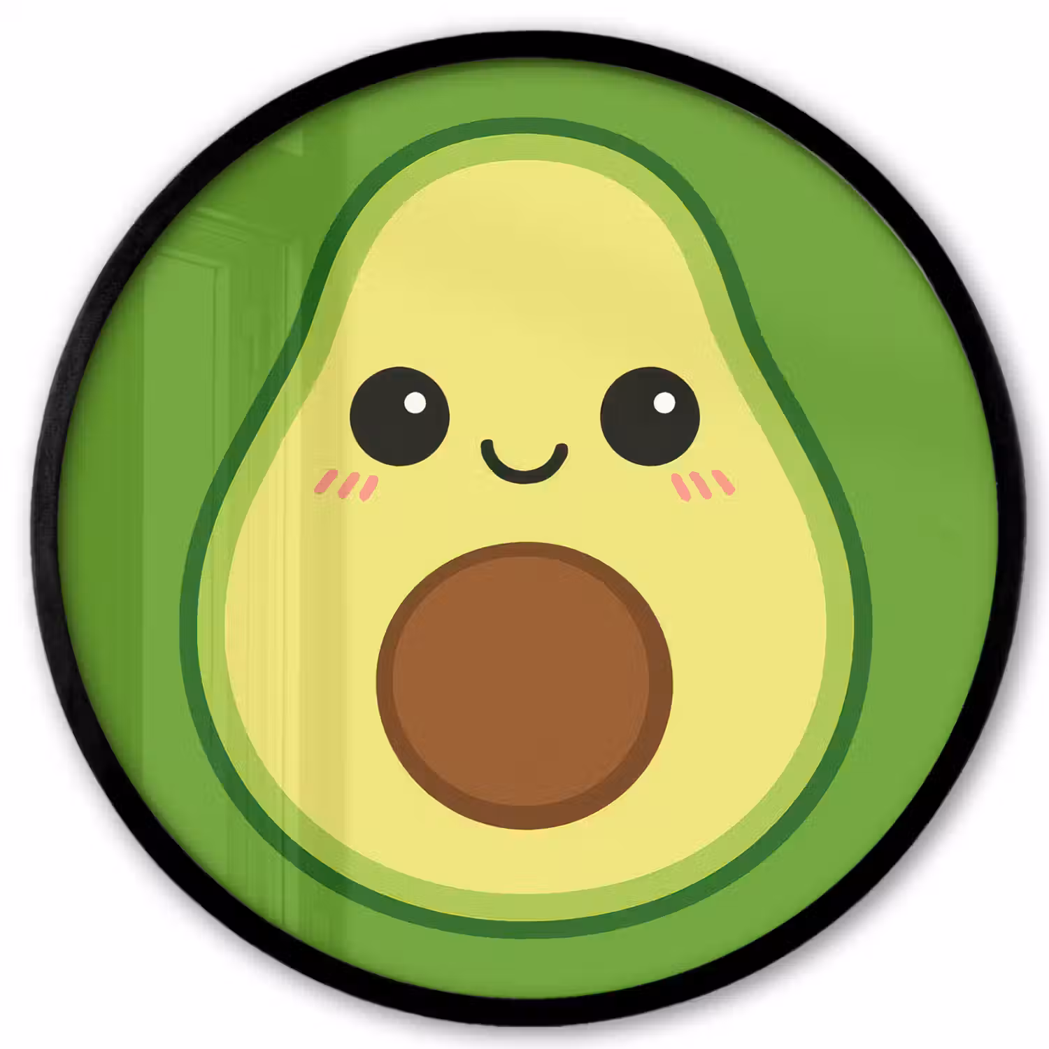 Avocado - Groen - Speels Fotolijst rond zonder passe partout klein -3d