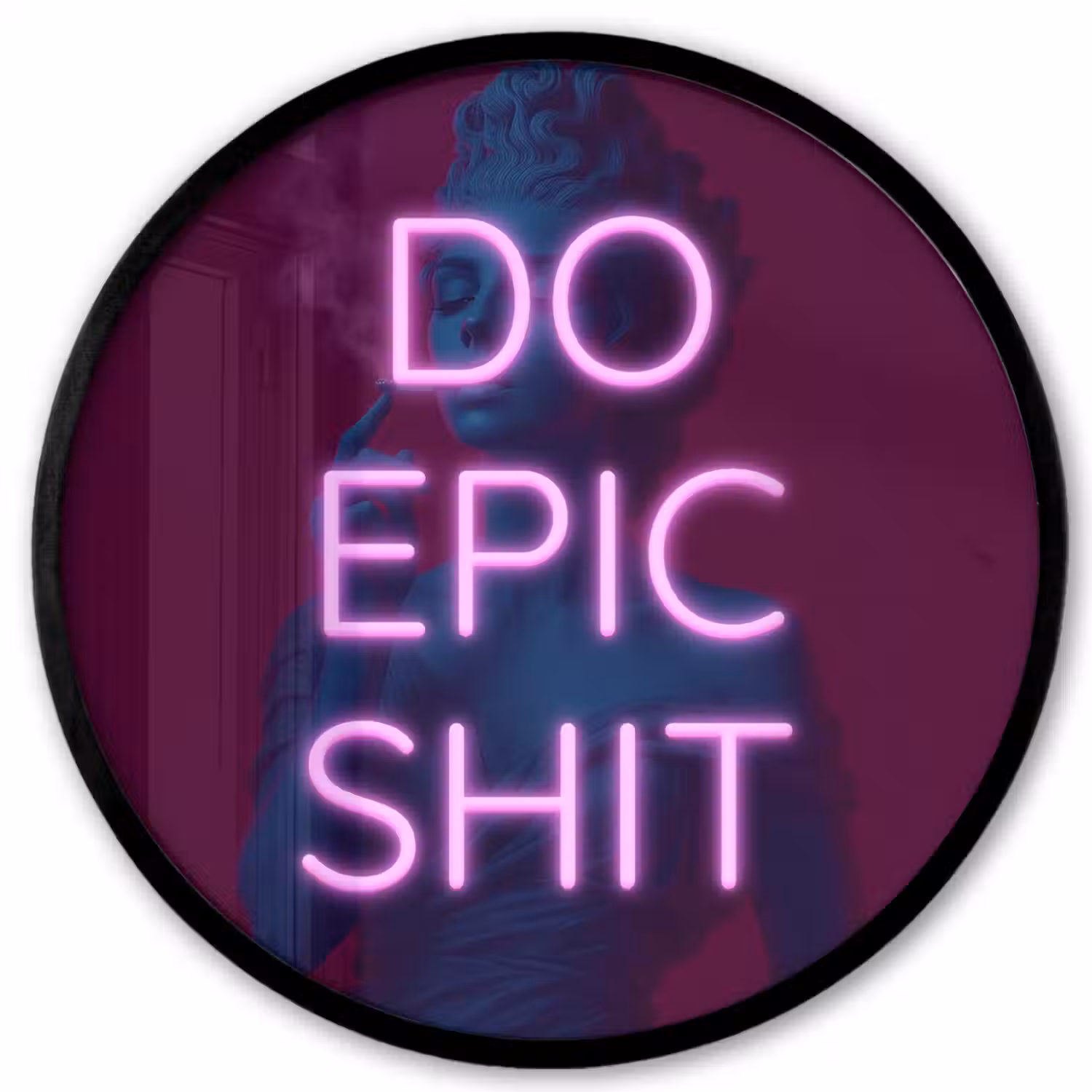 Buste - Neon - LED - Letters Fotolijst rond zonder passe partout klein -3d