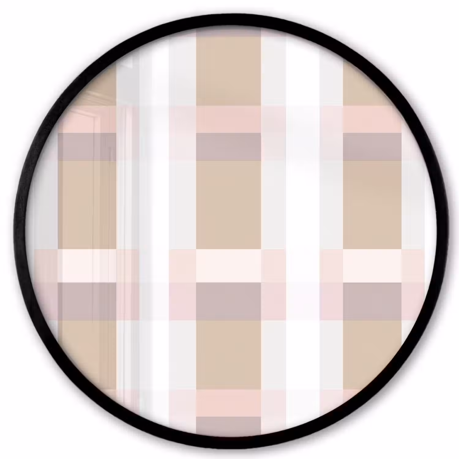 Ruitpatroon - Aardetinten - Minimalistisch Fotolijst rond zonder passe partout klein 856 -3d