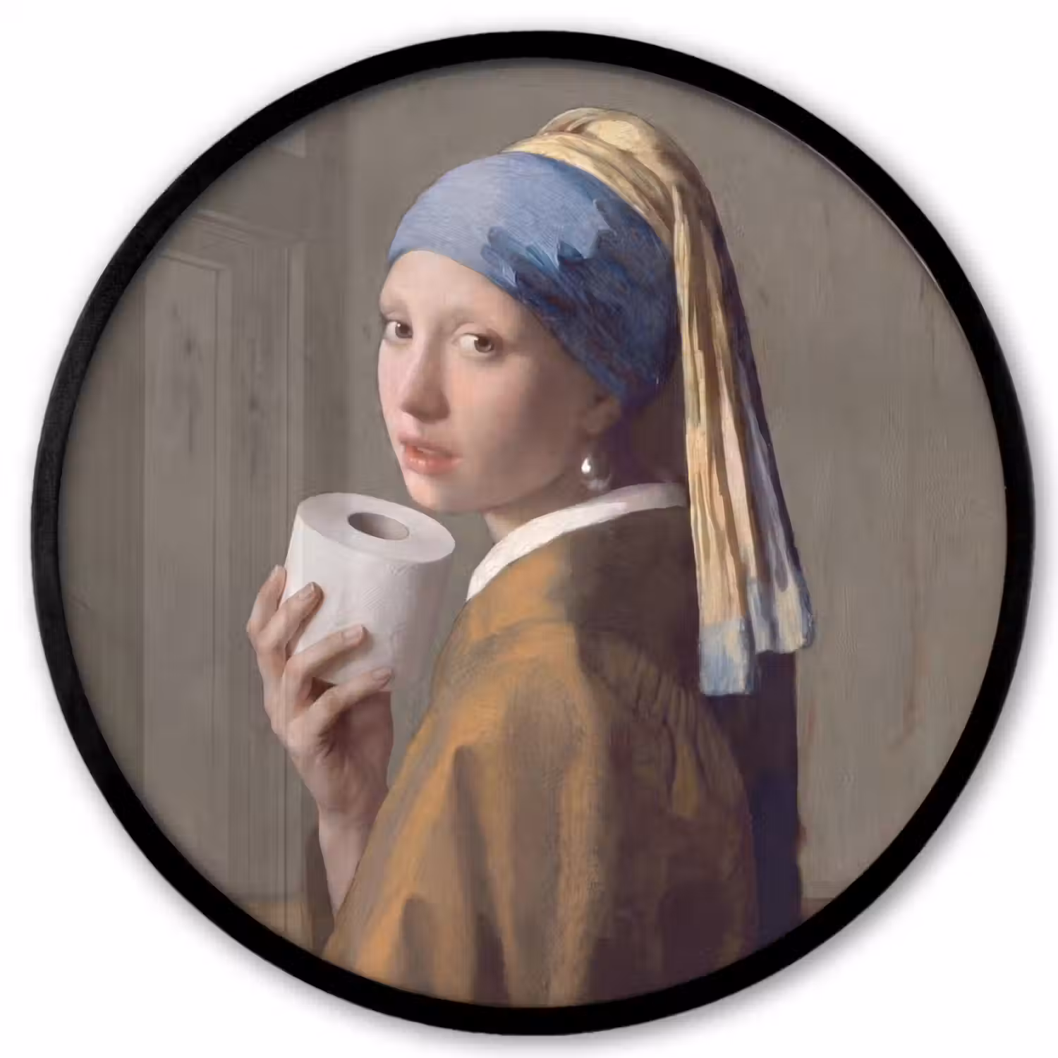 Klassiek - Humor - Kleurrijk Fotolijst rond zonder passe partout klein -3d