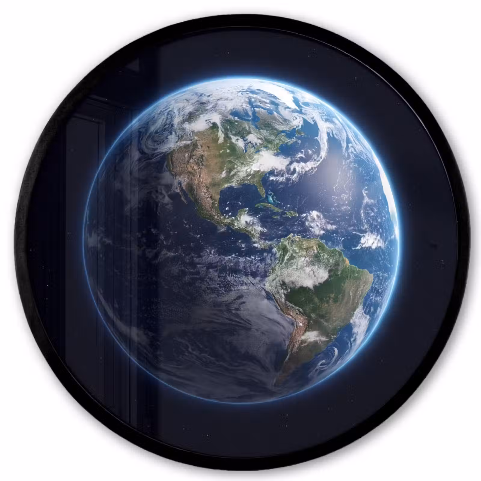 Photo Frame Round - Earth - Space - Cosmos - Aarde - Ruimte - Kosmos Fotolijst rond zonder passe partout klein