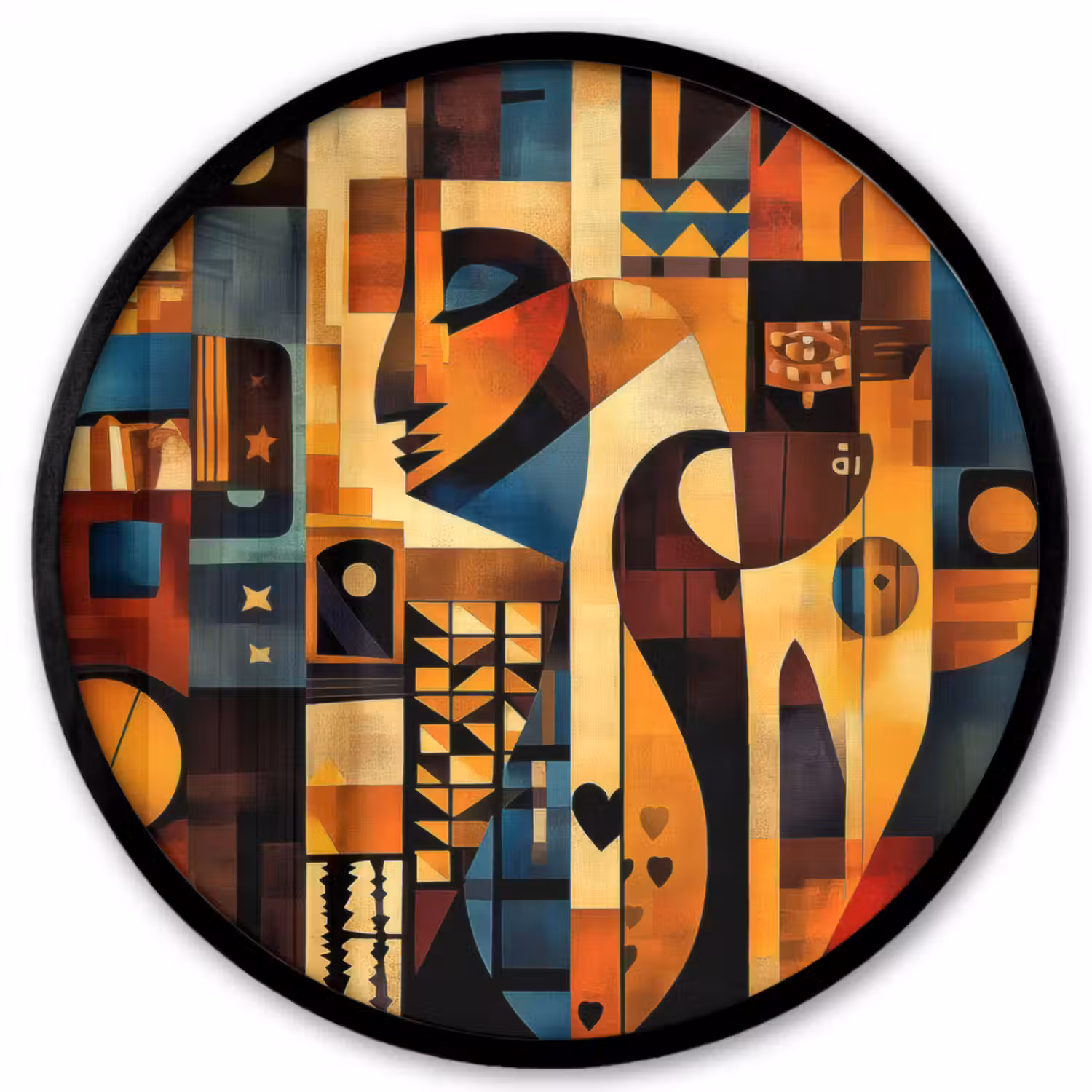 Figuren - Abstract - Symbolen Fotolijst rond zonder passe partout klein -3d