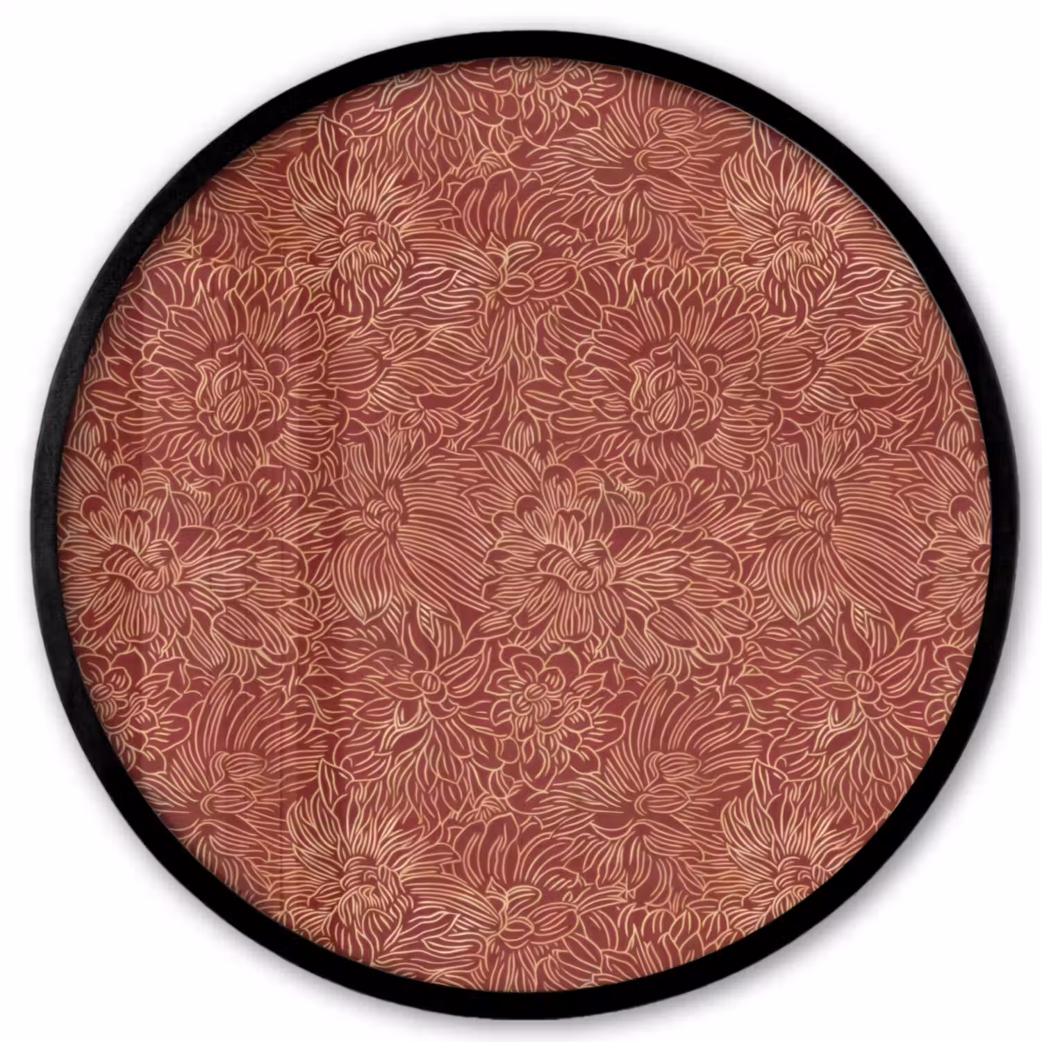 Bloemen - Motief - Rood Fotolijst rond zonder passe partout klein 856 -3d