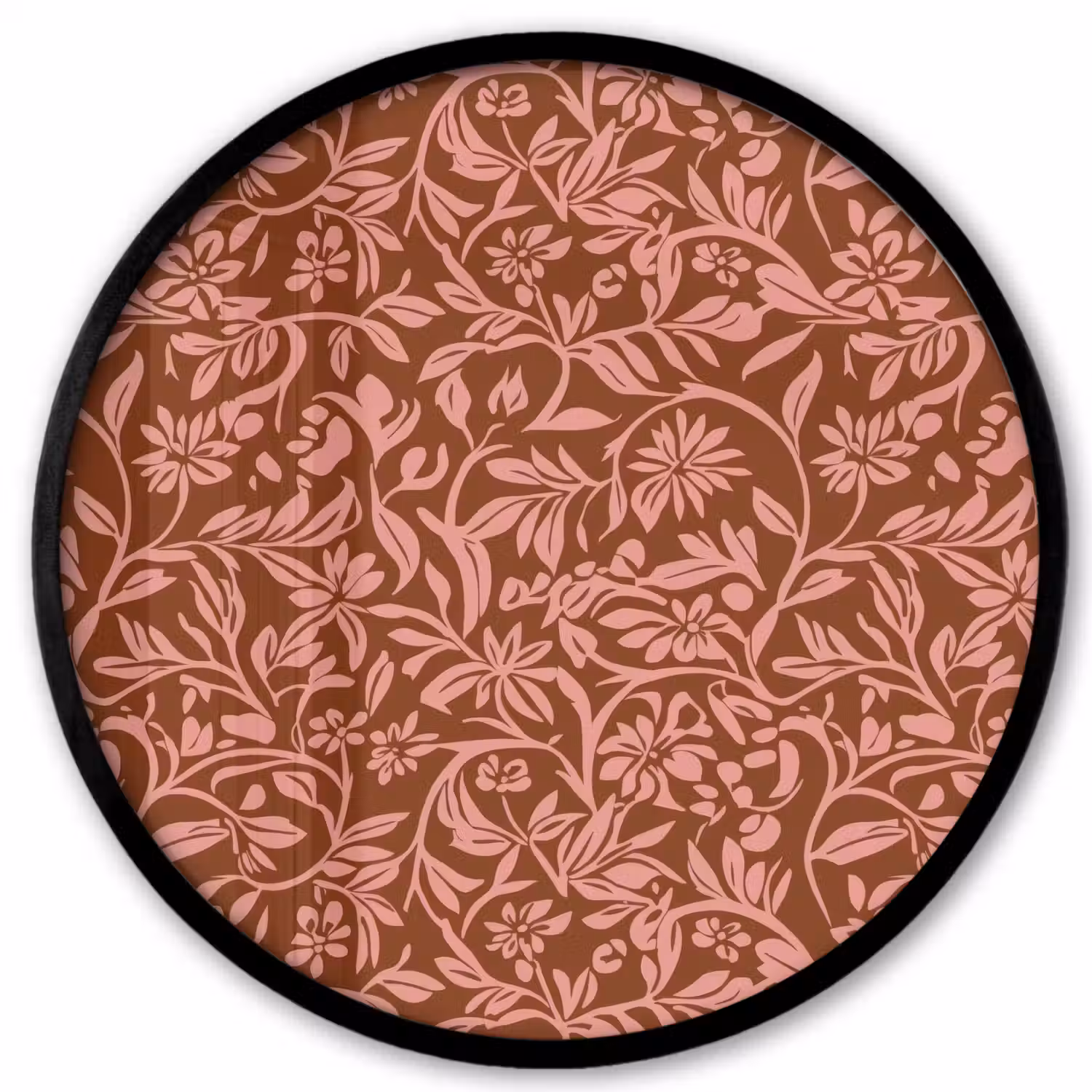Bloemen - Print - Roze Fotolijst rond zonder passe partout klein 856 -3d