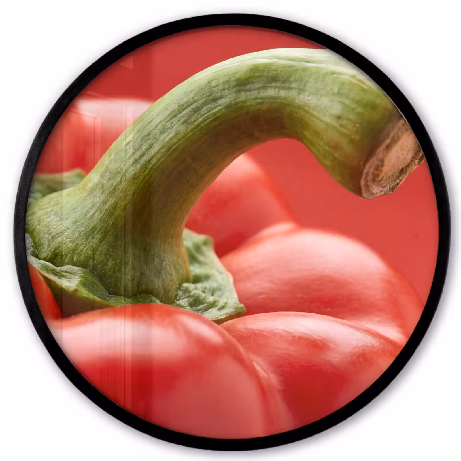Photo Frame Round - Food - Bell Pepper - Red - Eten - Paprika - Rood Fotolijst rond zonder passe partout klein