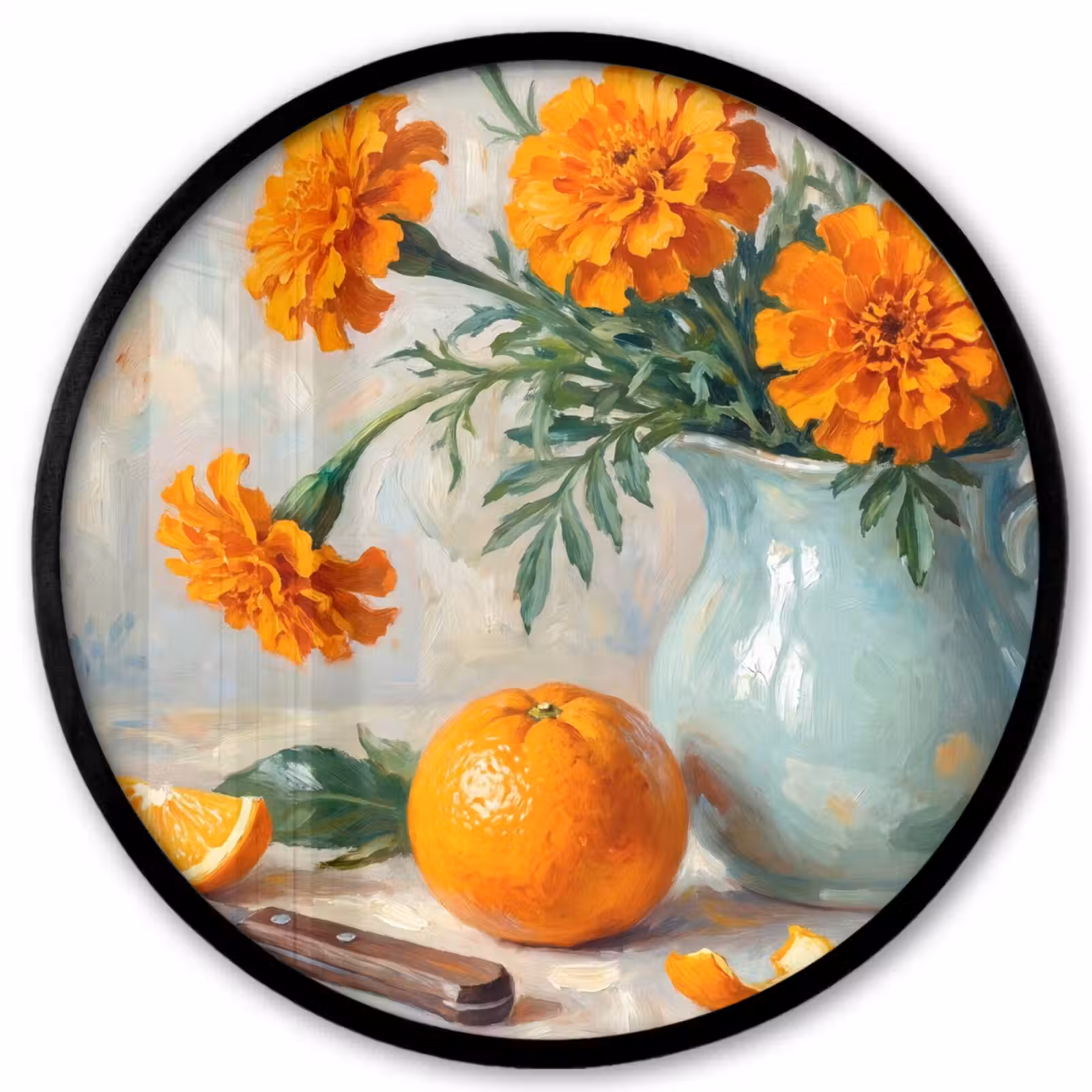 Photo Frame Round - Food - Orange - Art - Eten - Oranje - Kunst Fotolijst rond zonder passe partout klein