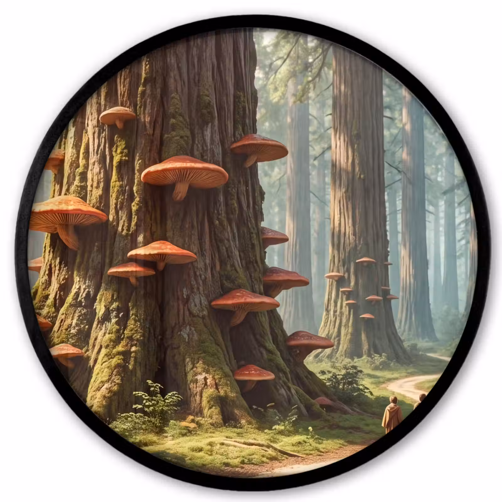Photo Frame Round - Forest - Trees - Nature - Bos - Bomen - Natuur Fotolijst rond zonder passe partout klein