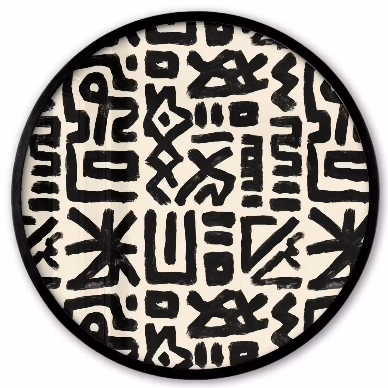Geometrisch - Figuren - Zwart Fotolijst rond zonder passe partout klein 856 -3d