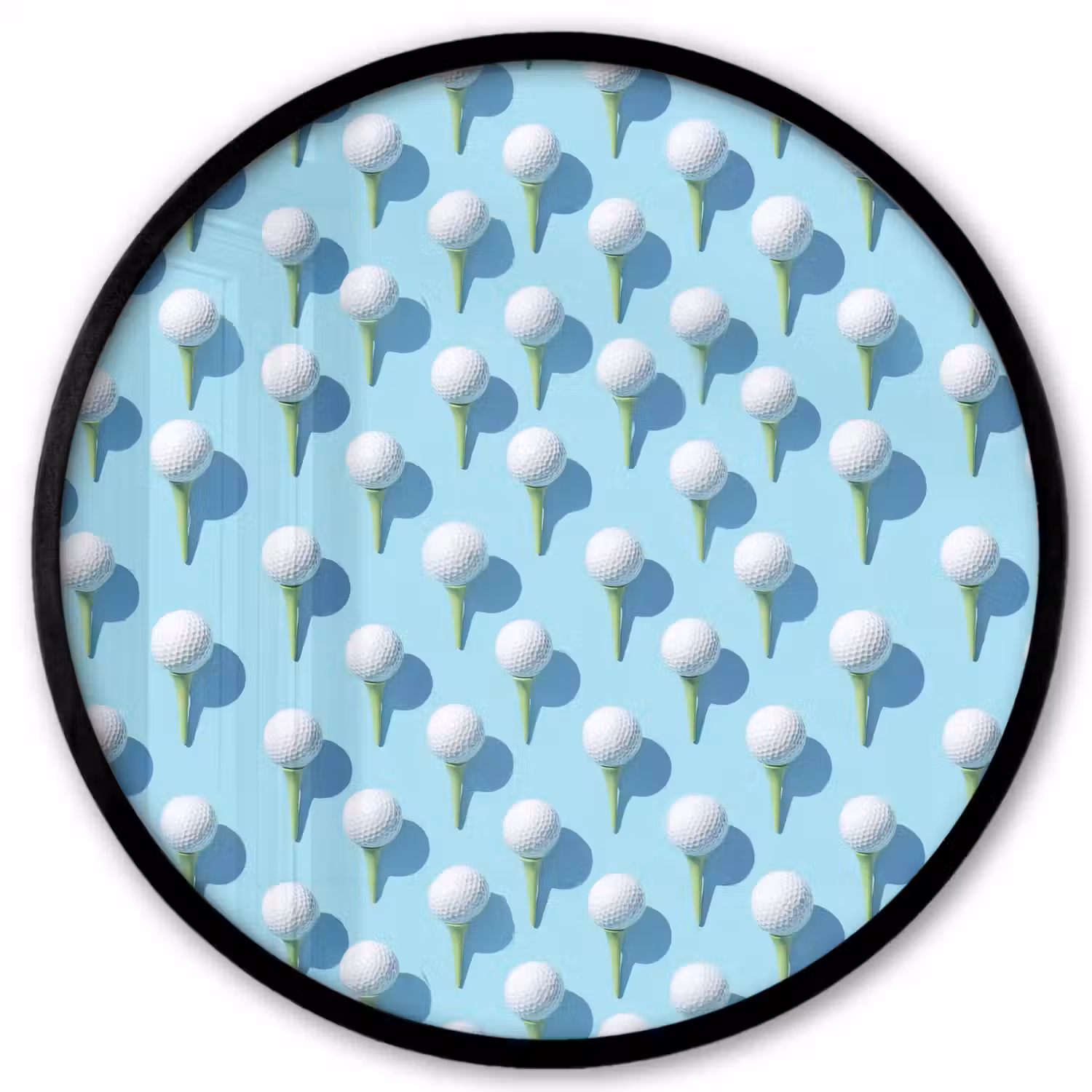 Golf - Ballen - Blauw Fotolijst rond zonder passe partout klein 856 -3d
