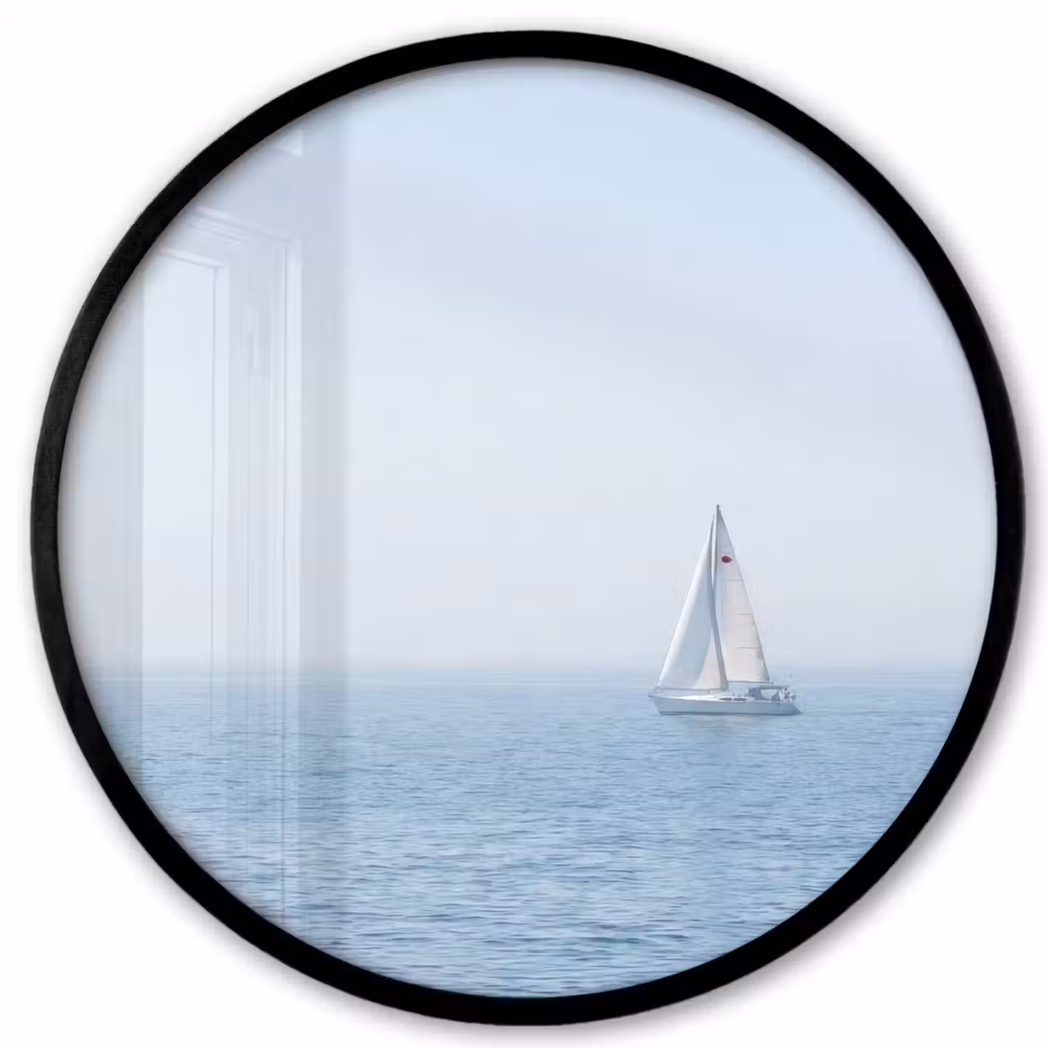 Horizon - Zeilboot - Zee Fotolijst rond zonder passe partout klein -3d