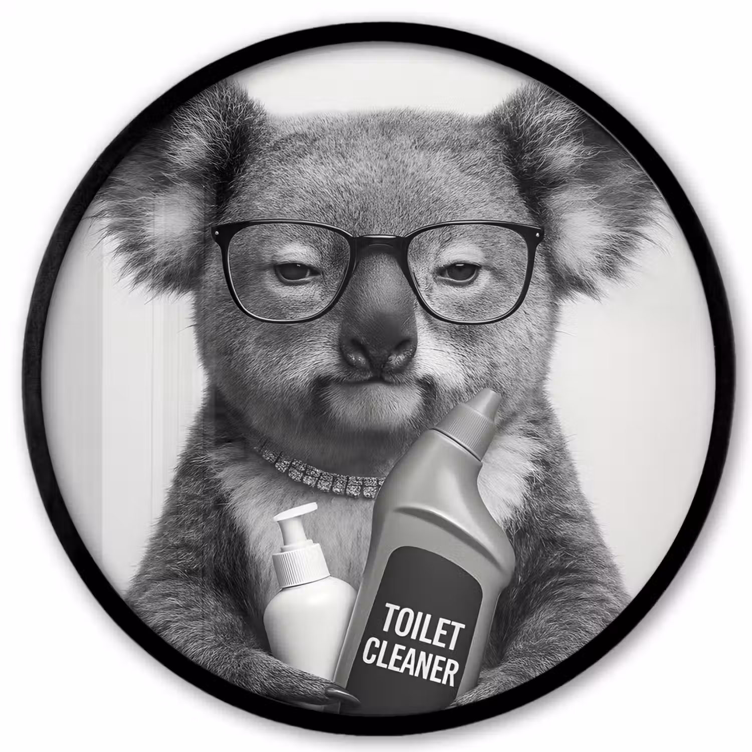 Koala - Bril - Toilet Fotolijst rond zonder passe partout klein -3d
