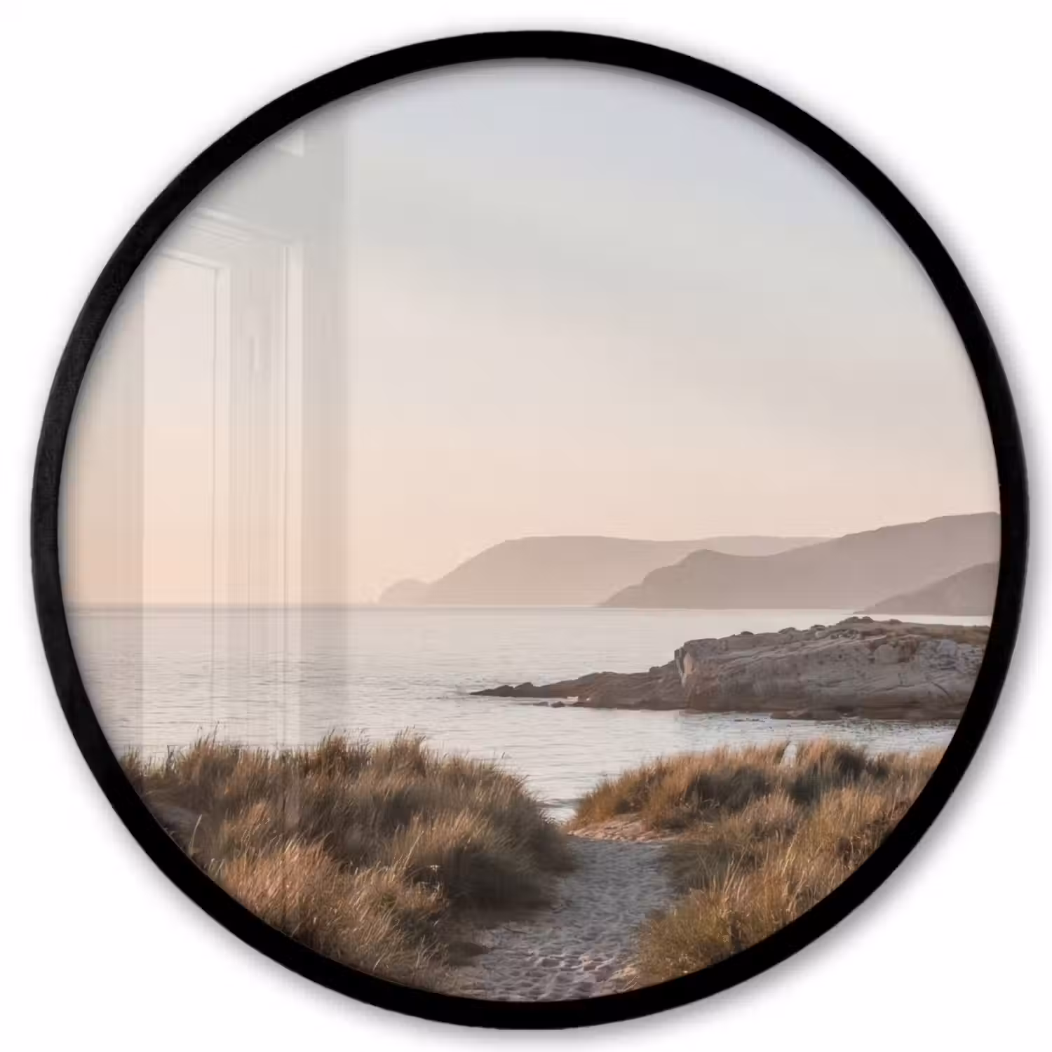 Landschap - Kust - Duinen Fotolijst rond zonder passe partout klein -3d