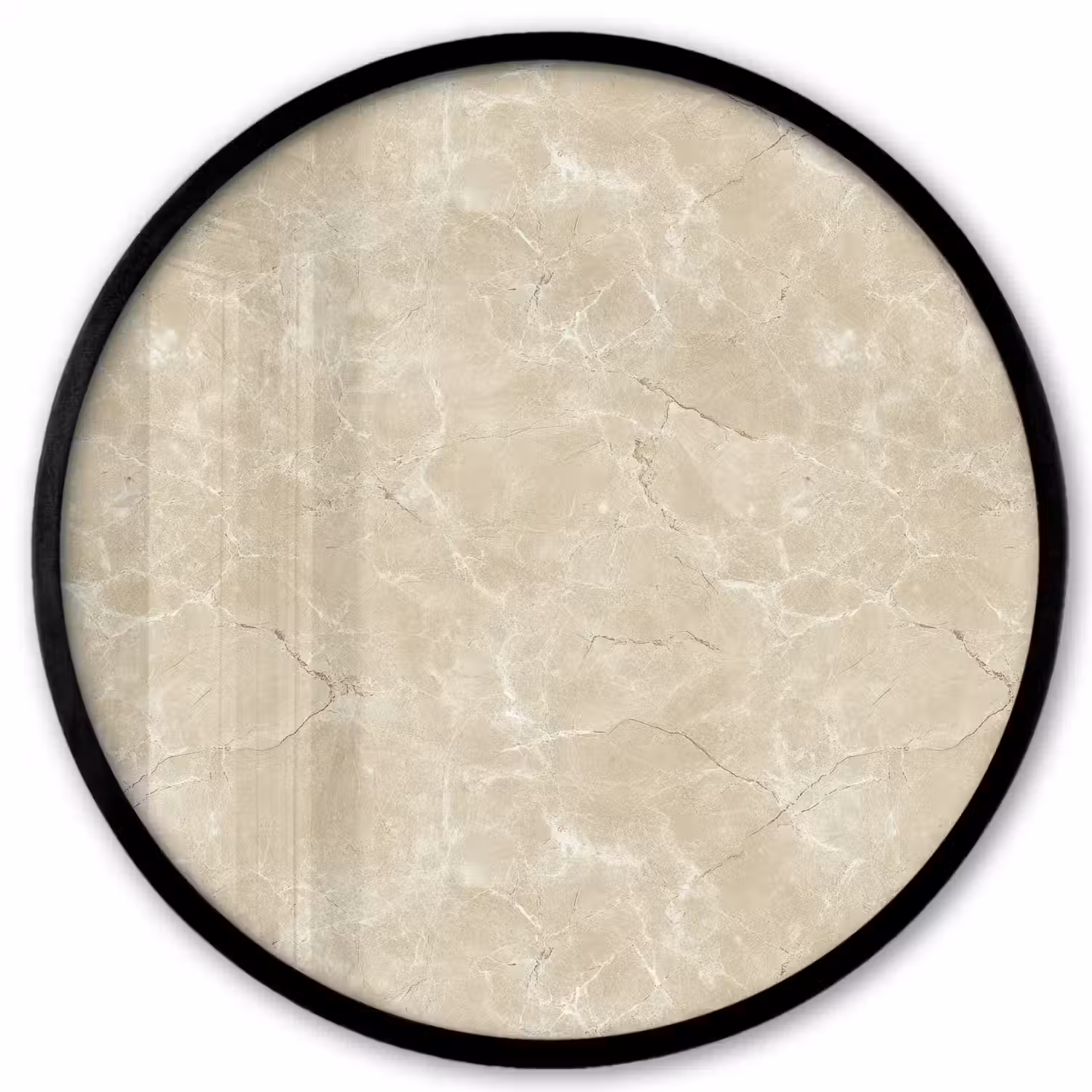 Lichtbeige - Marmer - Diffusie adering Fotolijst rond zonder passe partout klein 856 -3d