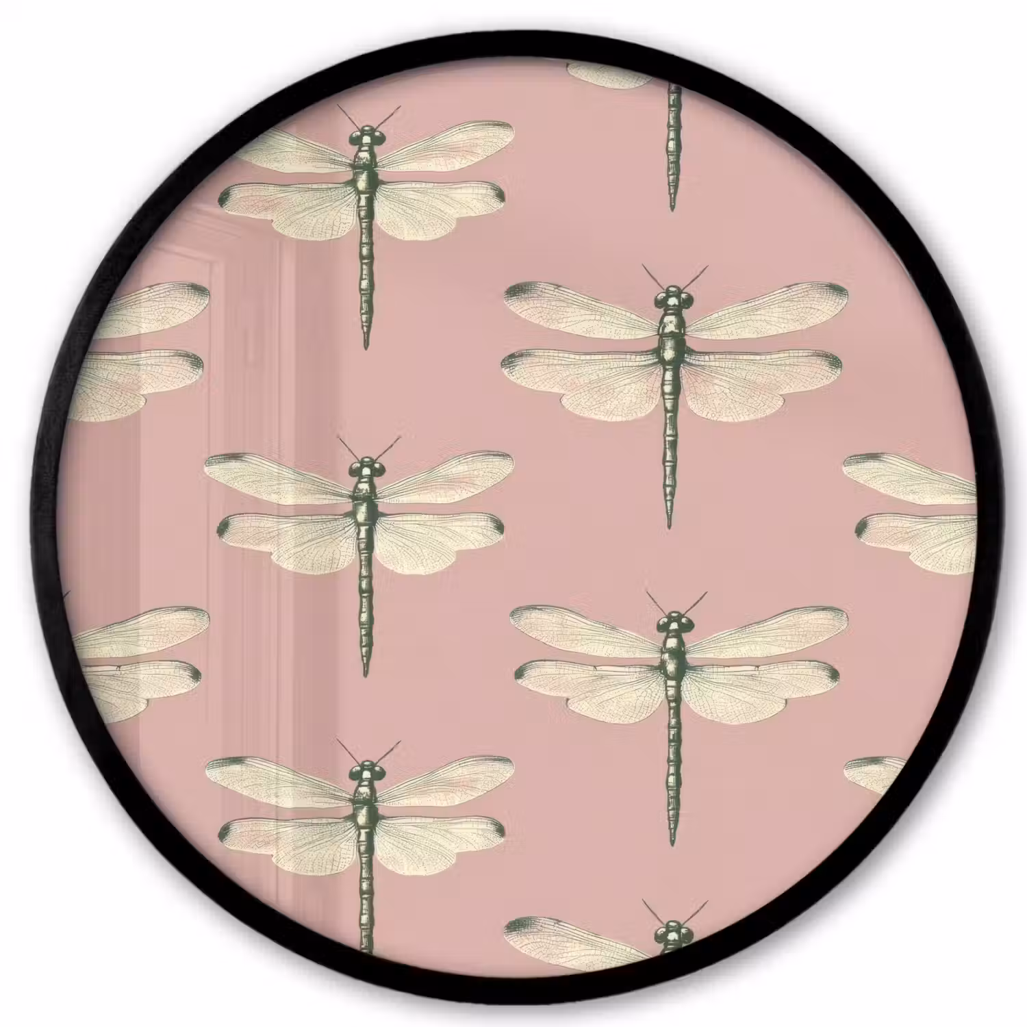 Lillibellen - Patroon - Roze Fotolijst rond zonder passe partout klein 856 -3d