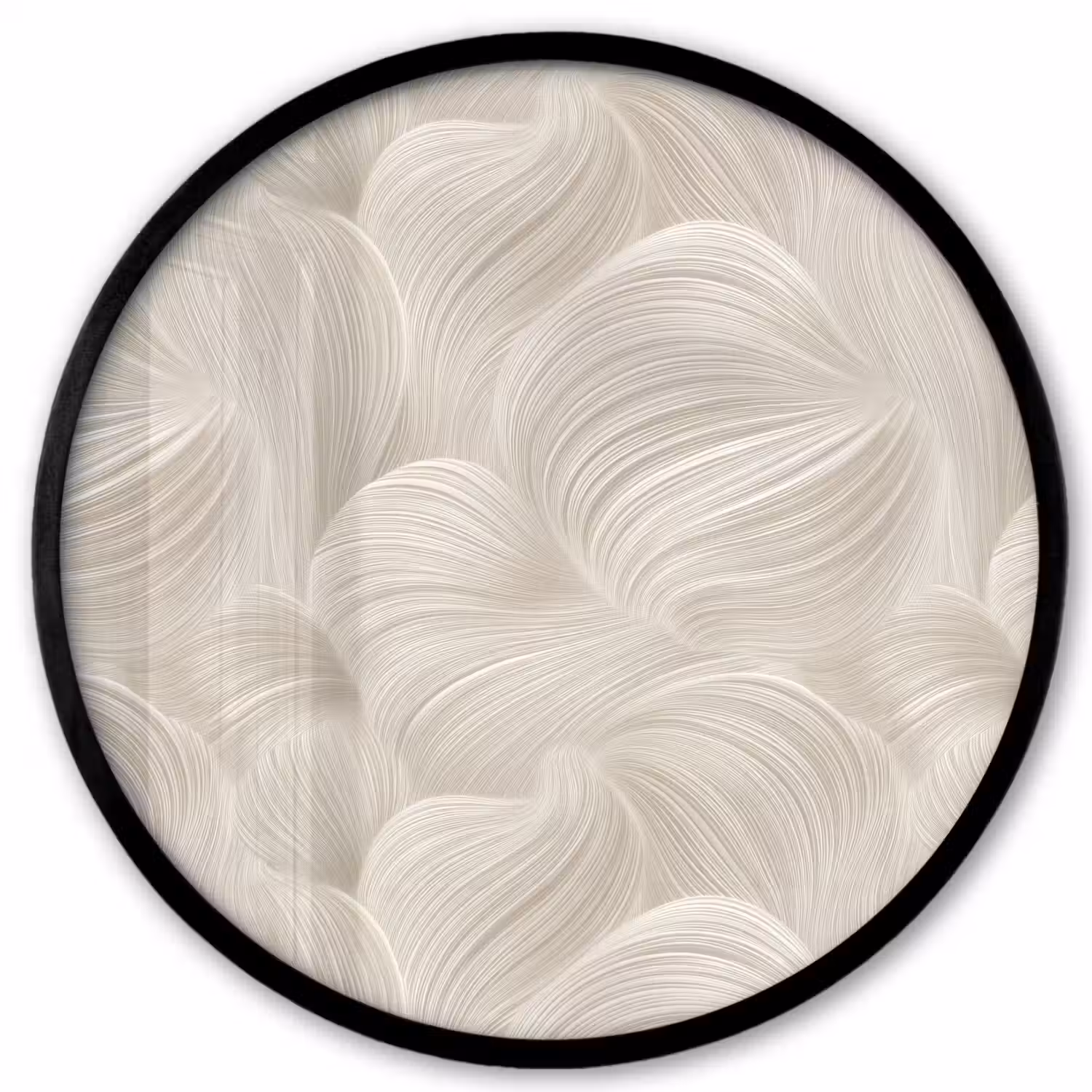 Lijnen - Waaier - Beige Fotolijst rond zonder passe partout klein 856 -3d