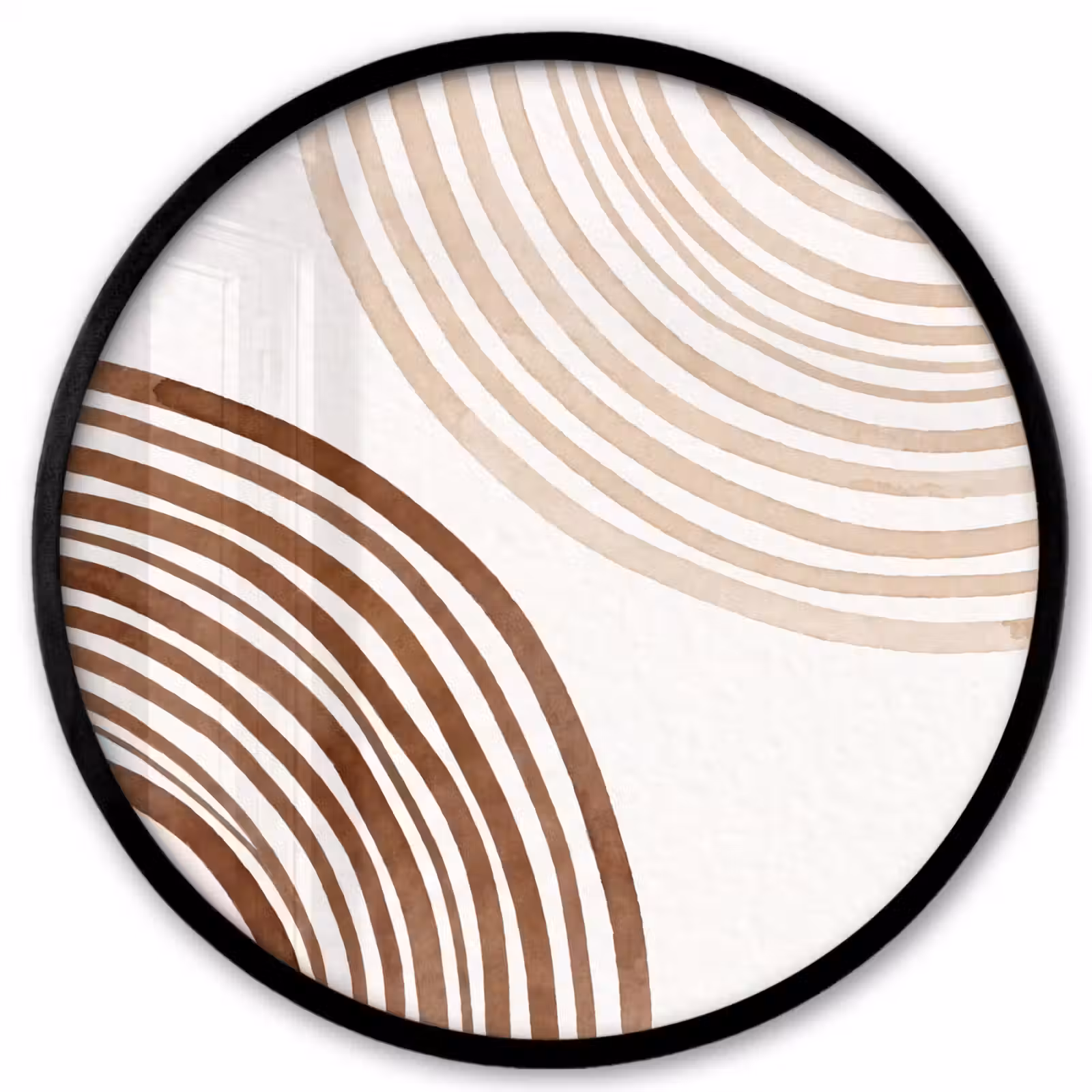 Photo Frame Round - Lines - Minimalist - Art - Lijnen - Minimalistisch - Kunst Fotolijst rond zonder passe partout klein