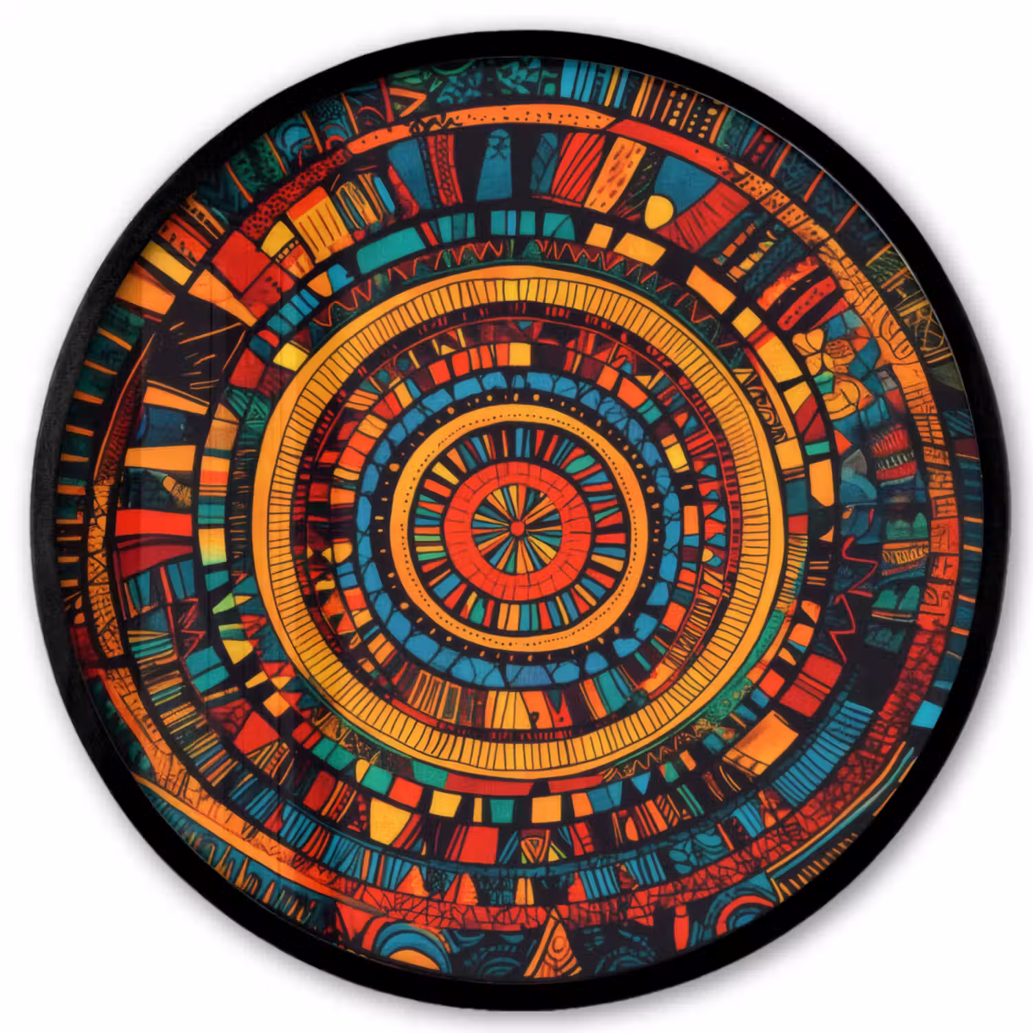 Mandala - Cirkels - Patronen Fotolijst rond zonder passe partout klein -3d