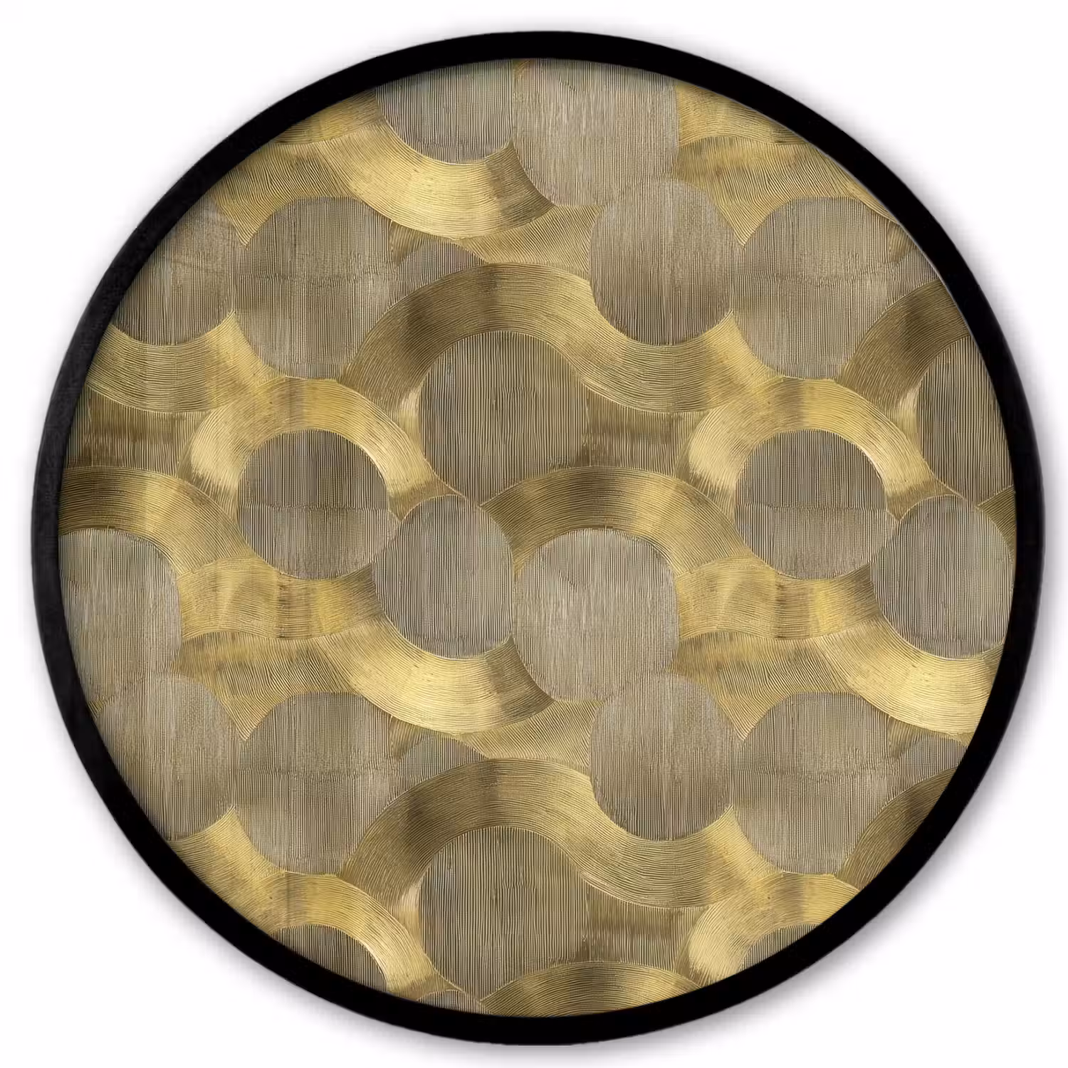 Modern - Geometrisch - Goud Fotolijst rond zonder passe partout klein 856 -3d