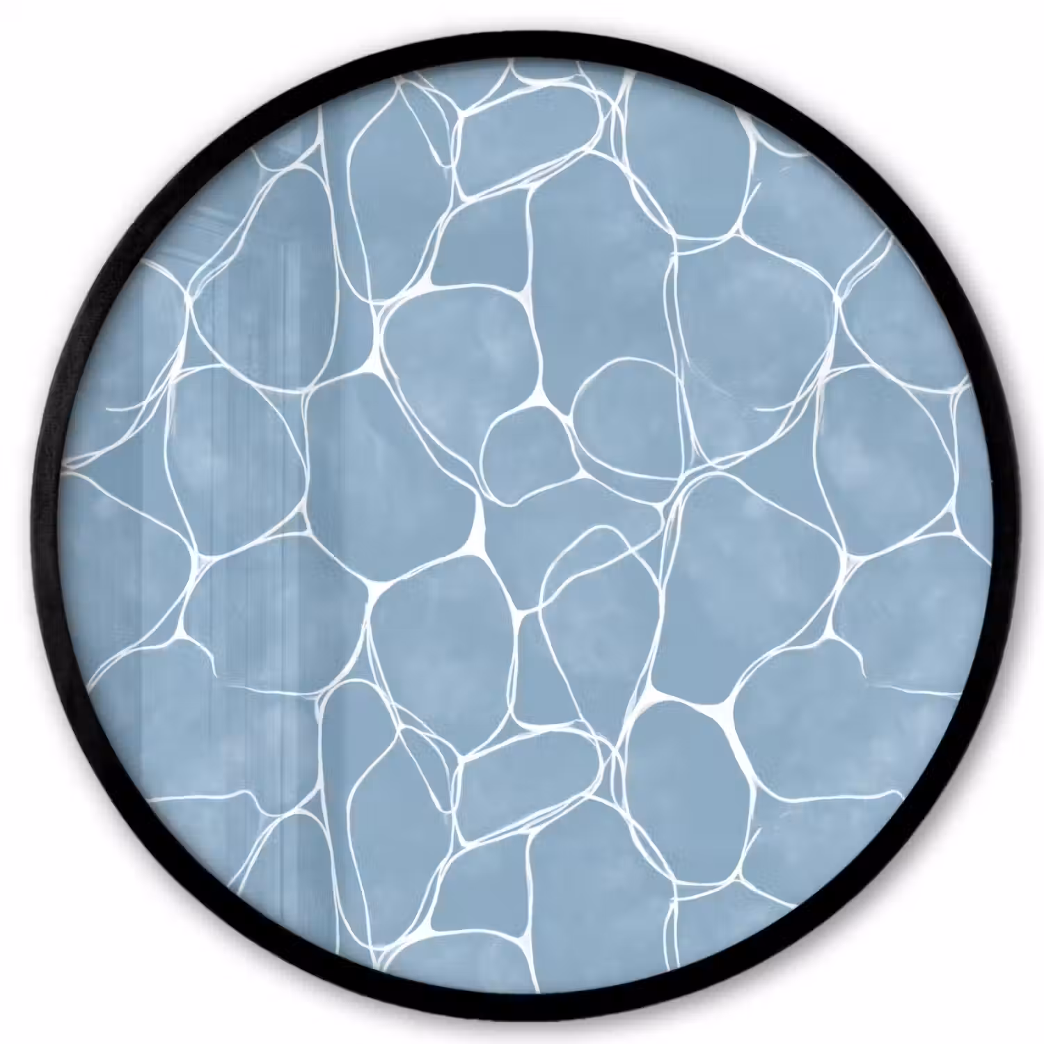 Organisch - Patroon - Blauw Fotolijst rond zonder passe partout klein 856 -3d