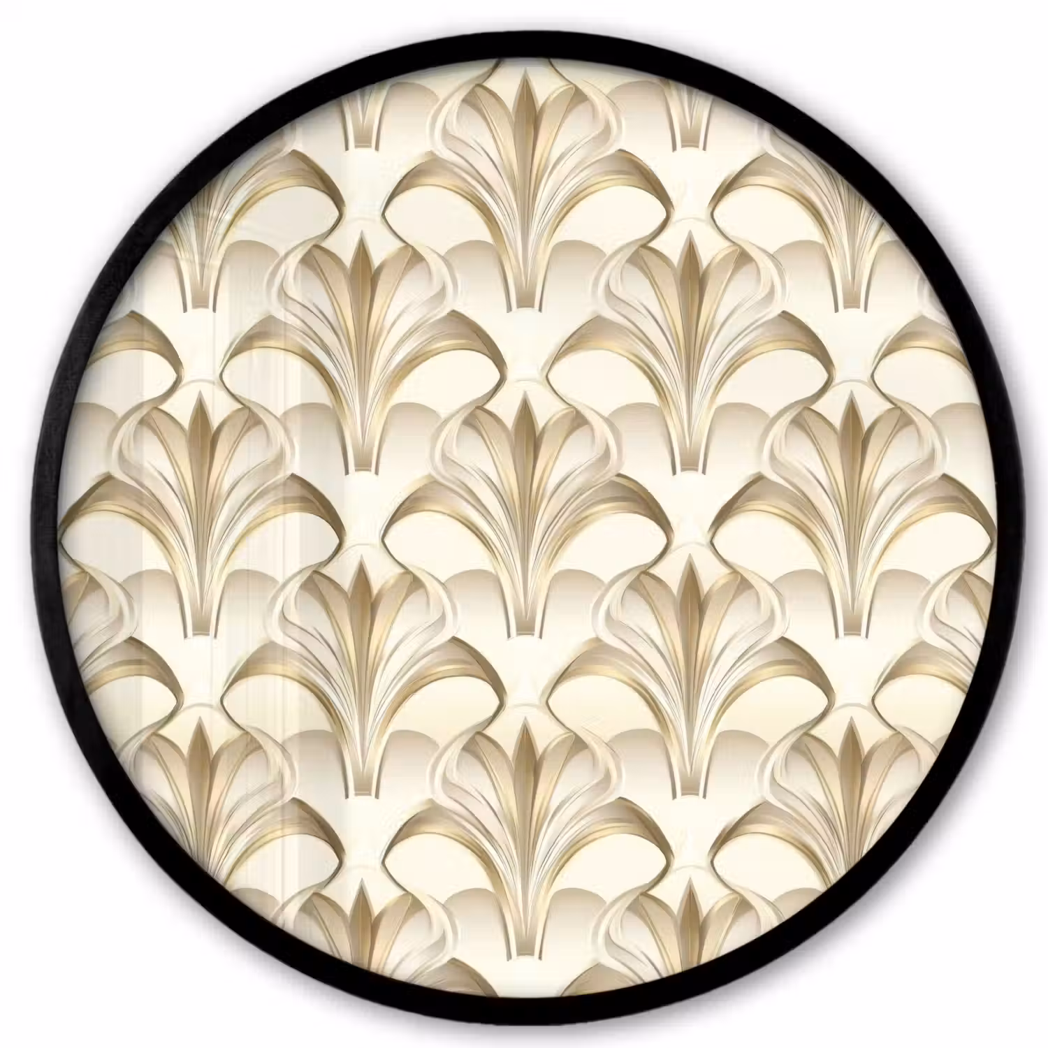 Ornament - Barok - Goud Fotolijst rond zonder passe partout klein 856 -3d