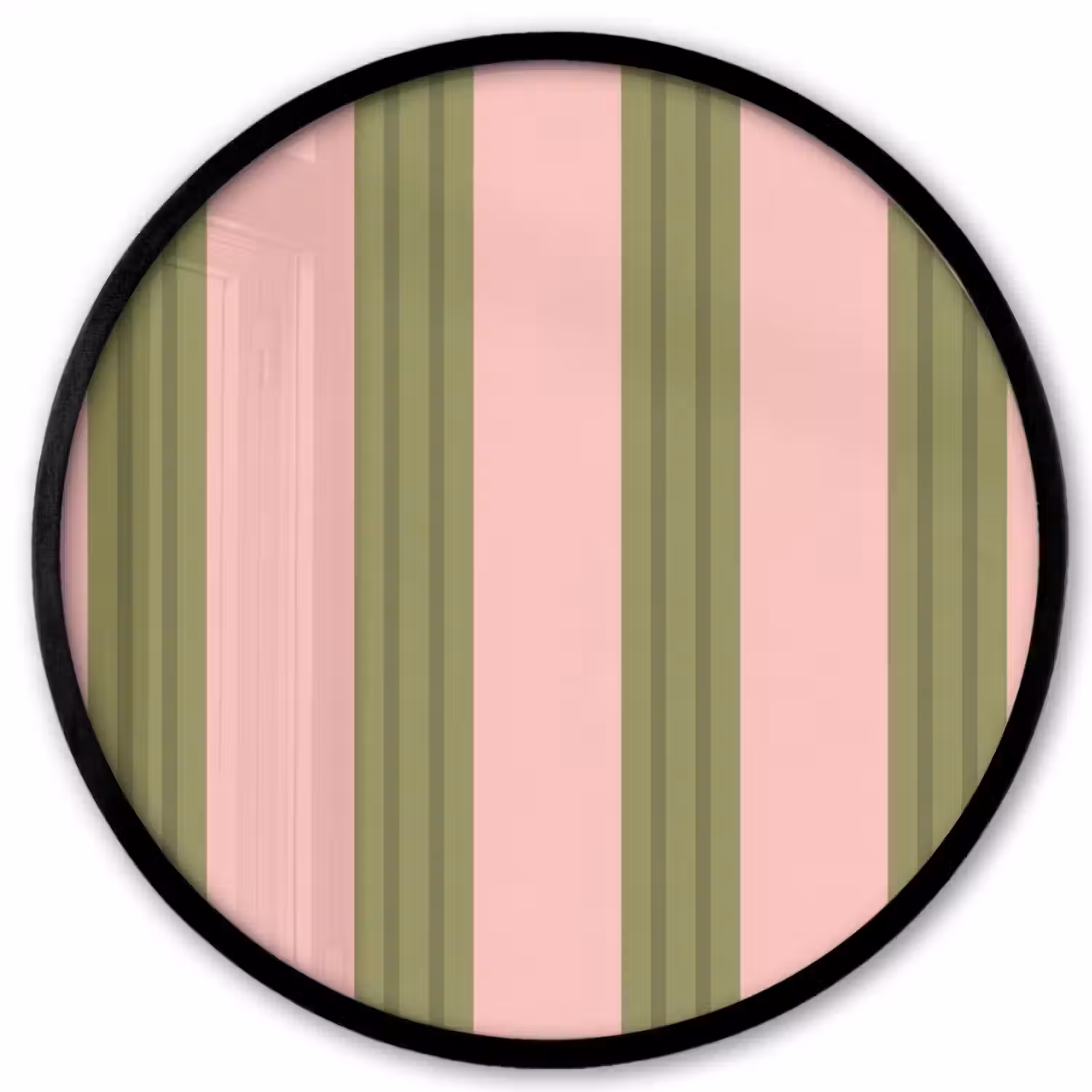 Patroon - Strepen - Abstract - Roze - Groen Fotolijst rond zonder passe partout klein -3d